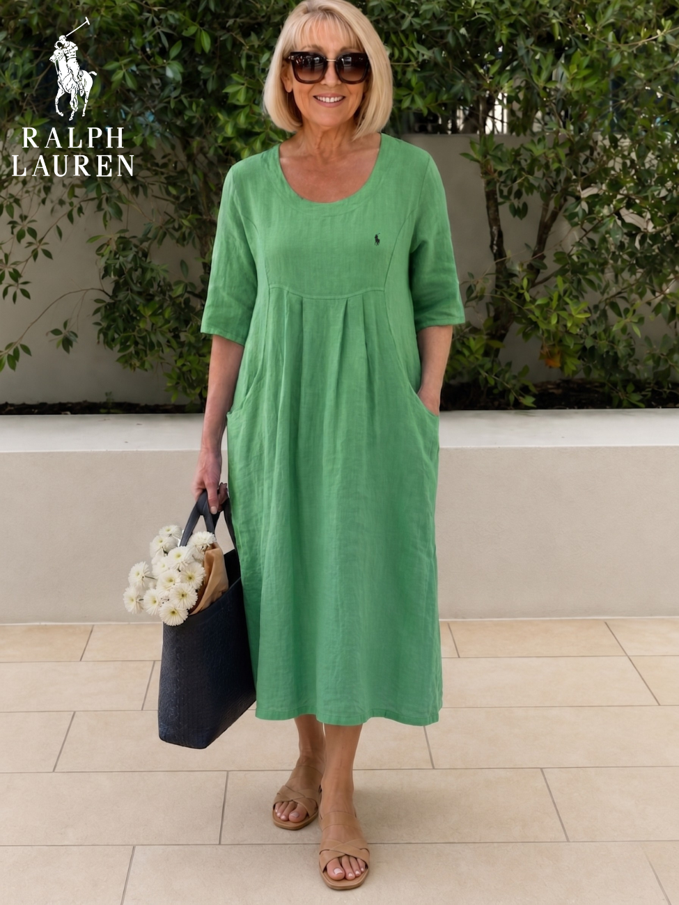 Coastal Linen Veckad Midi || Utförsäljning