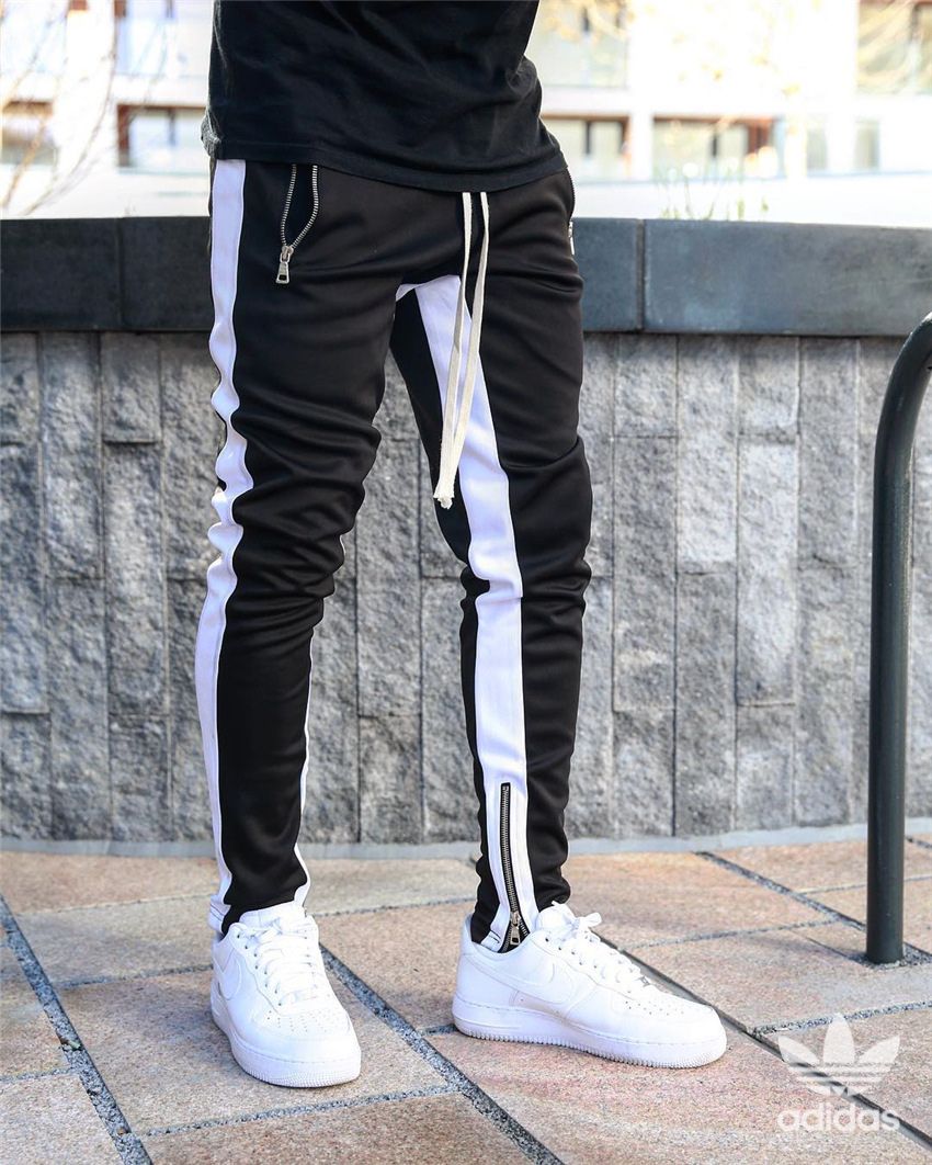 Tvåfärgade Joggingbyxor med Dragkedjor || Streetwearstil