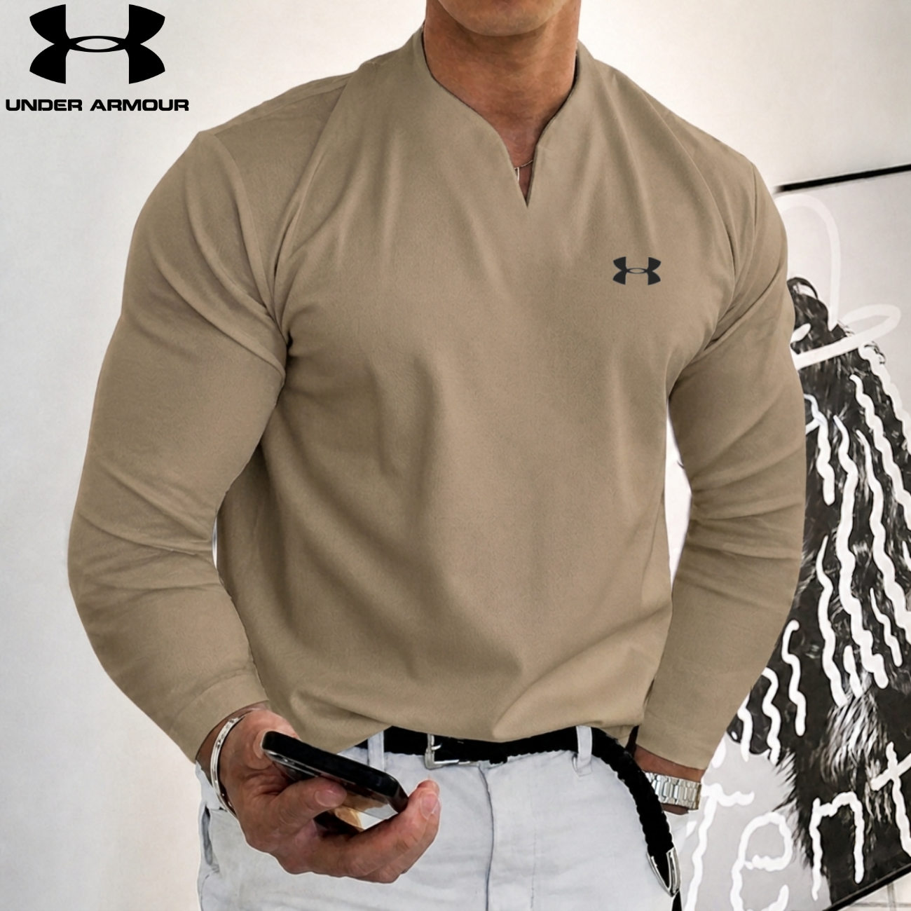 Herr Elite Performance Långärmad Henley || Utförsäljning