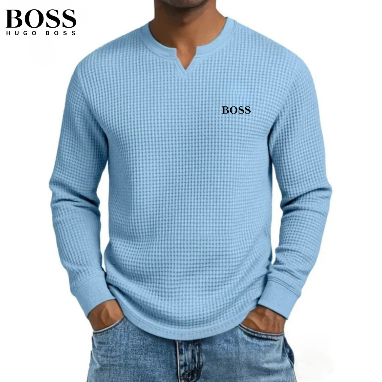 2026 Våffelstickad tröja i smart casual-stil || Begränsad Upplaga