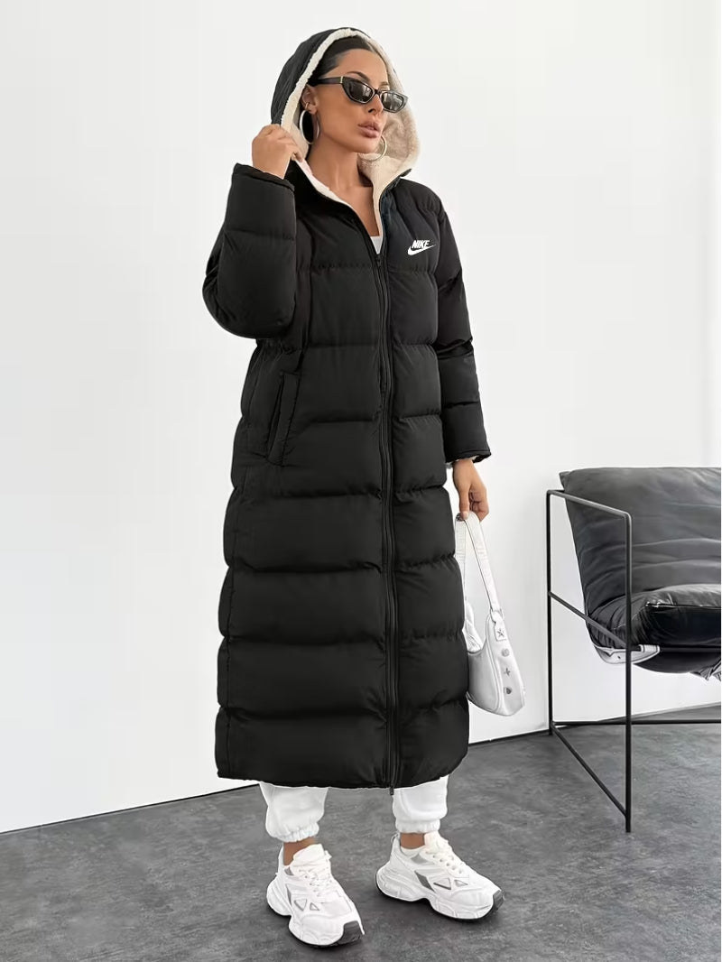 Lång Jacka med Huva, Sherpa Foder - UTPRODATERINGSPRIS