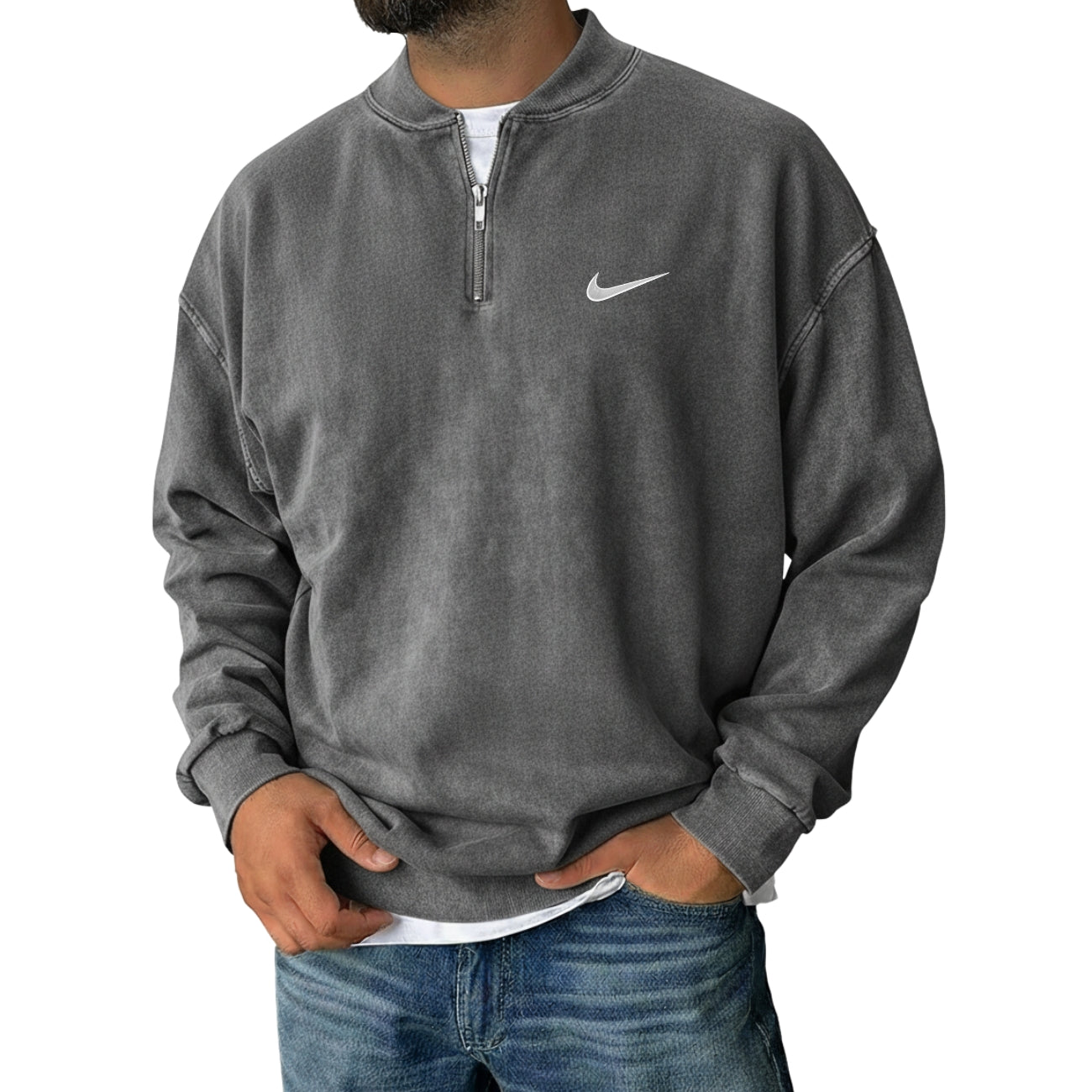 Casual Sweatshirt med Halvdragkedja - UTFÖRSÄLJNING