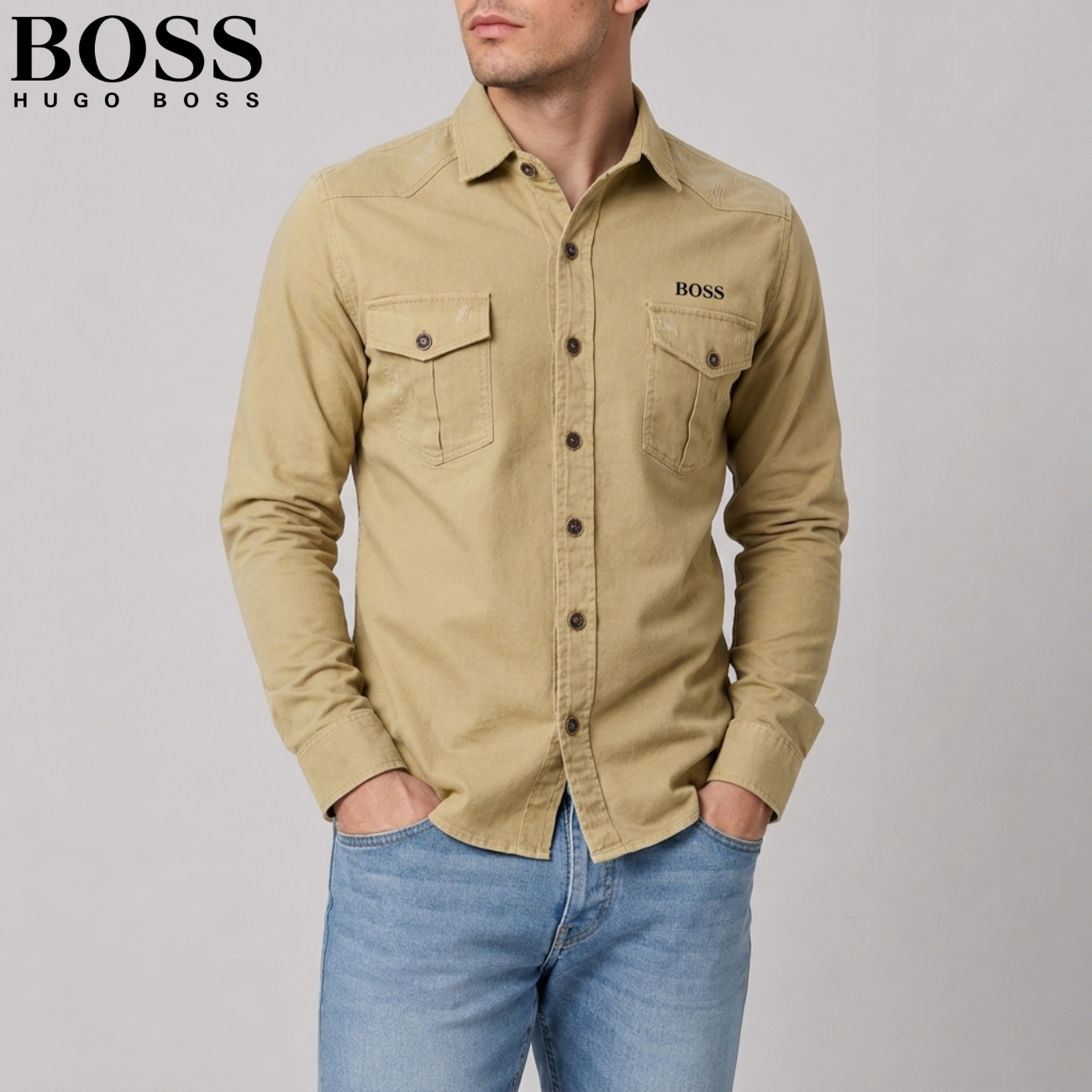 Modern Denimskjorta || Utförsäljning