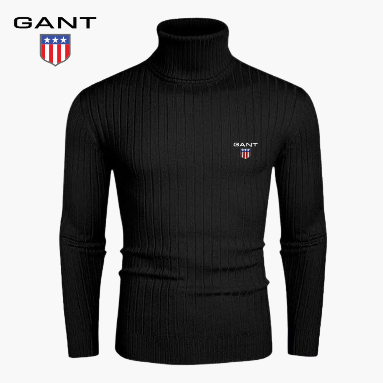 Slim-Fit Stickad Polokrage || Modern Comfort Collection