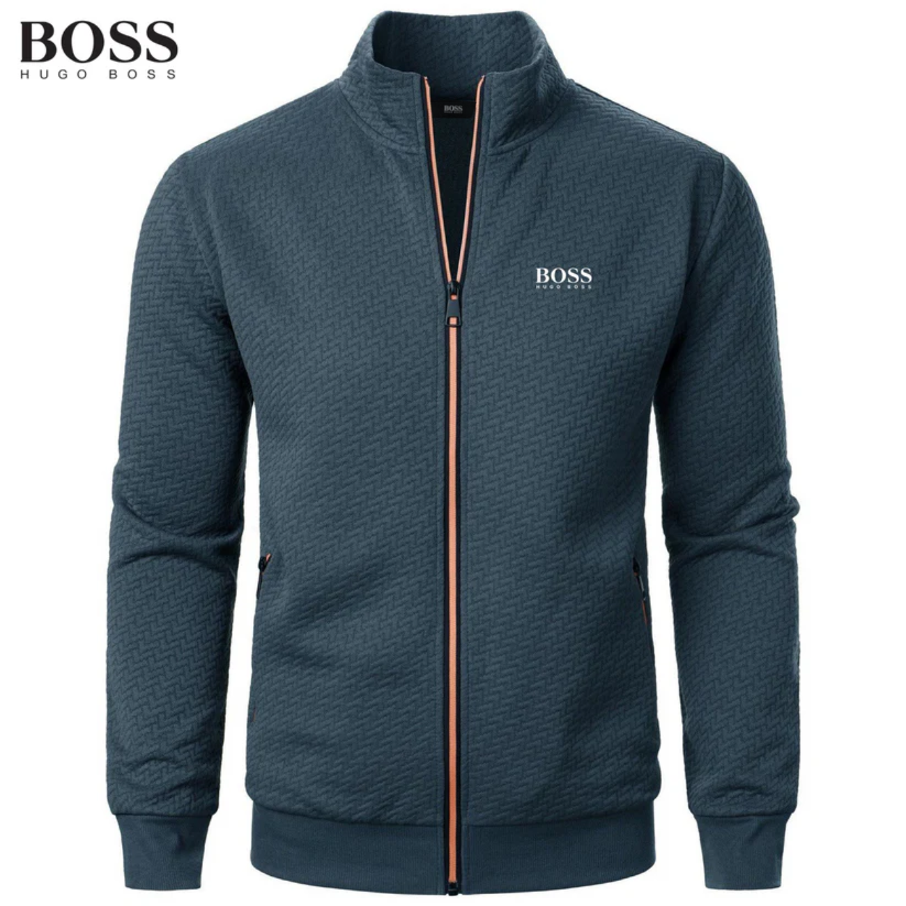 2026 Texturerad Zip-up Jacka || Utförsäljning