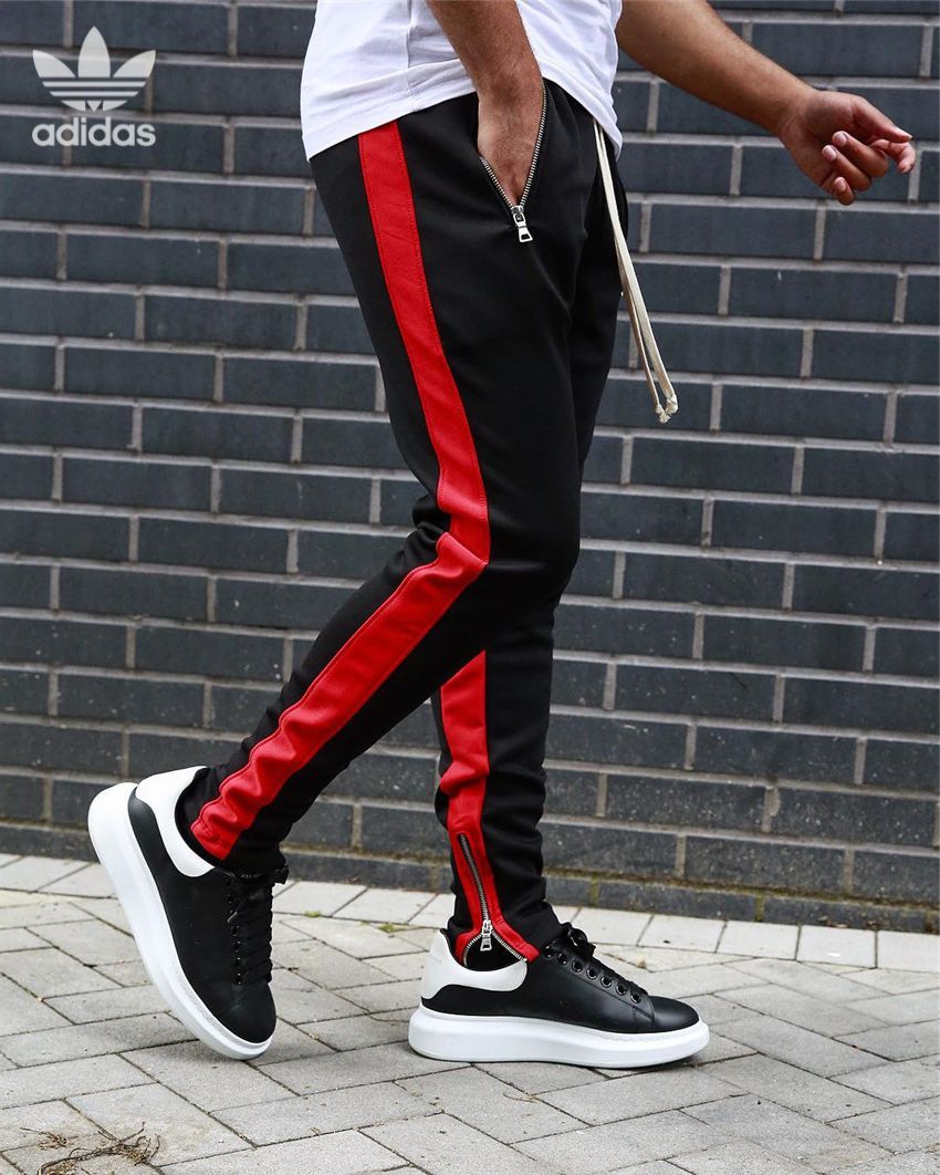 Tvåfärgade Joggingbyxor med Dragkedjor || Streetwearstil