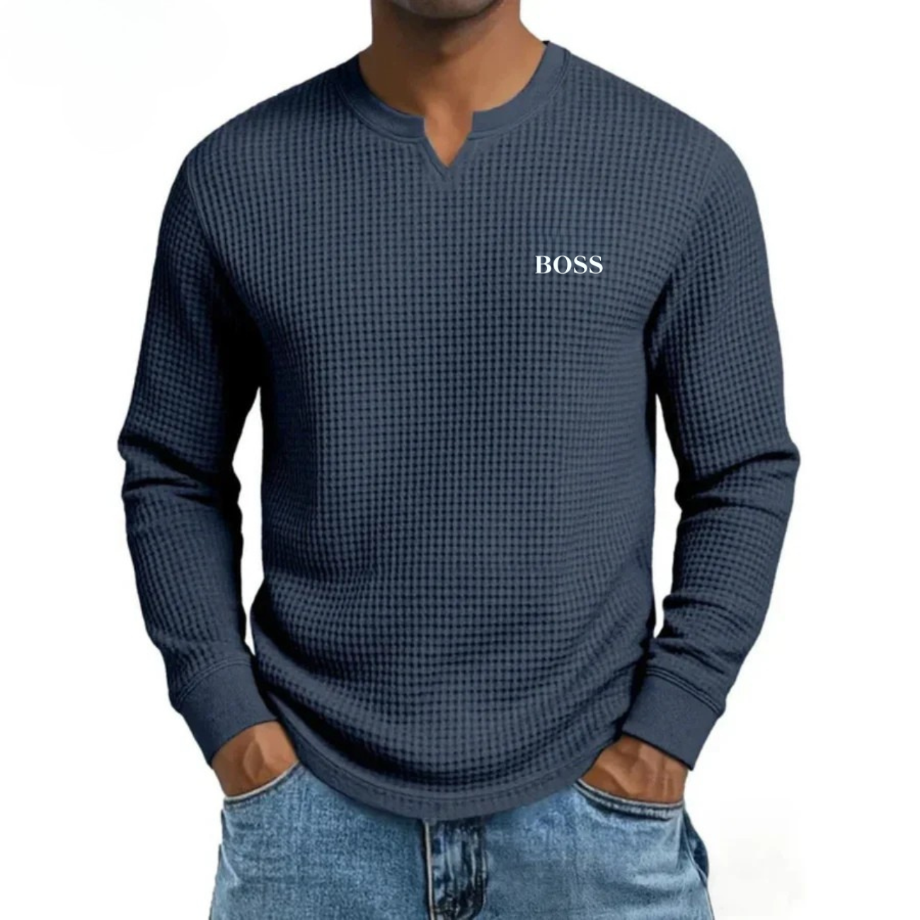2026 Våffelstickad tröja i smart casual-stil - Begränsad Upplaga