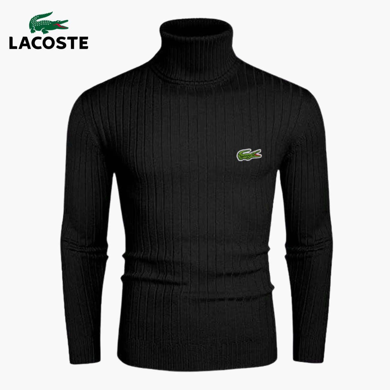 Slim-Fit Stickad Polokrage || Modern Comfort Collection