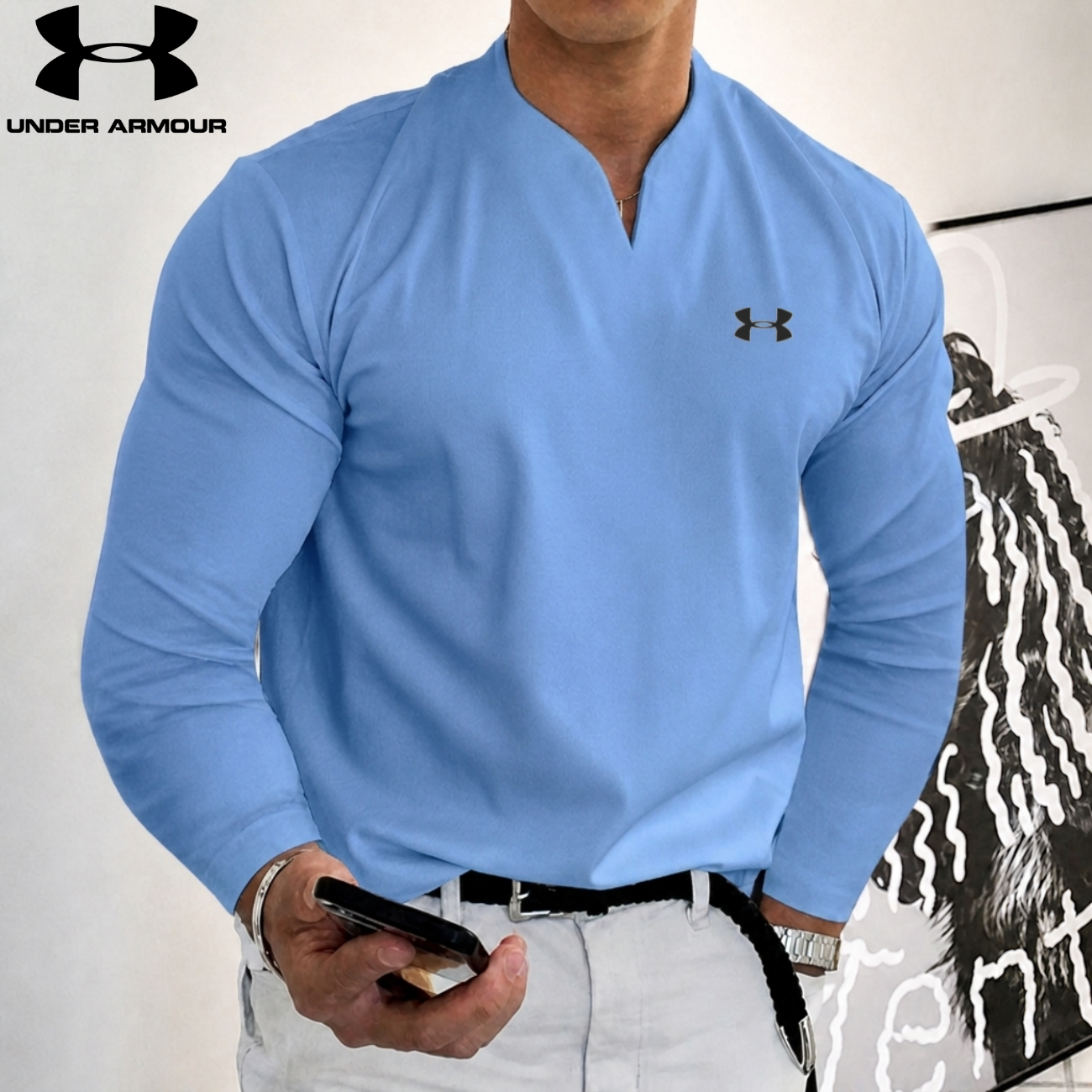 Herr Elite Performance Långärmad Henley || Utförsäljning