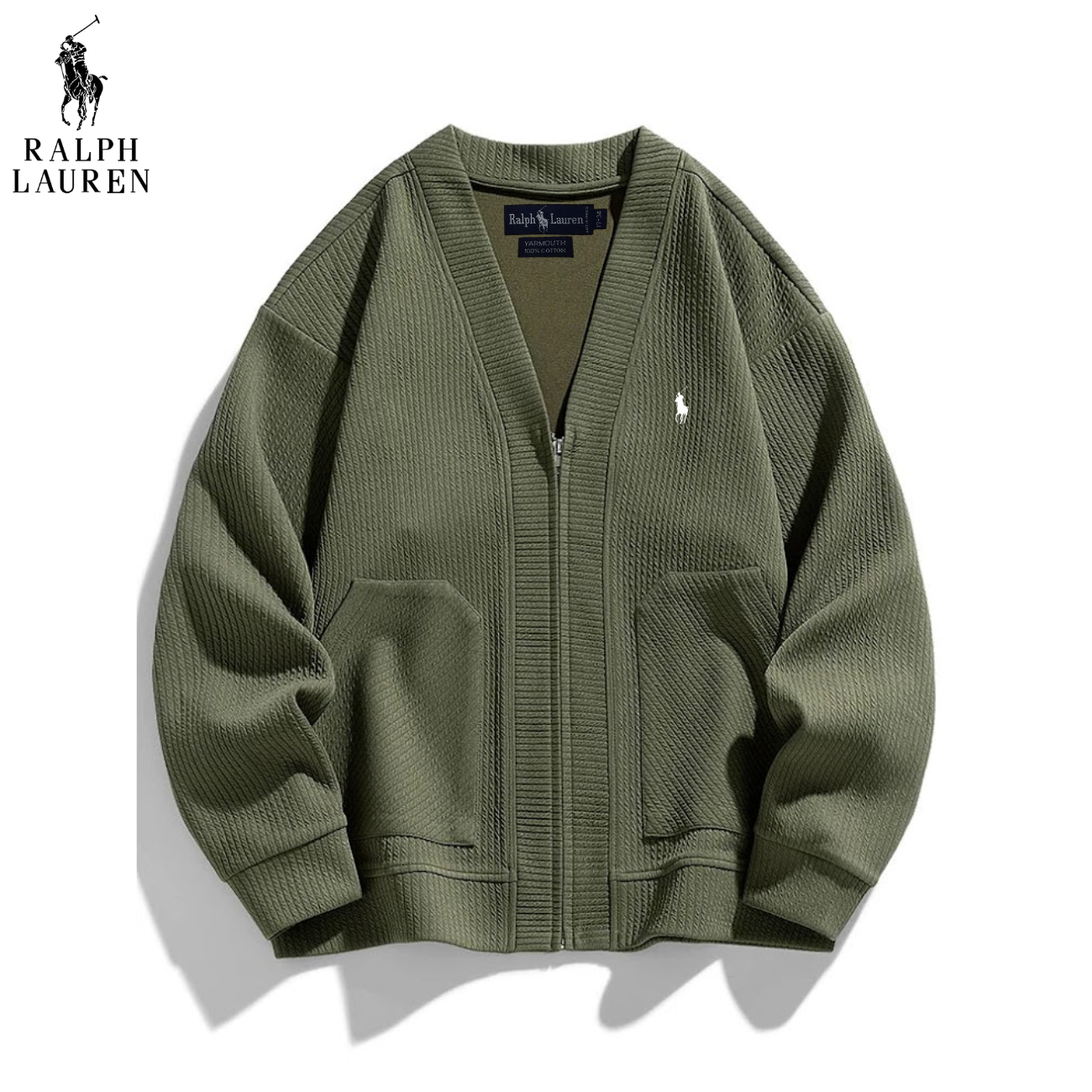 2026 Zip-up Cardigan i Strukturstickning || UTFÖRSÄLJNING