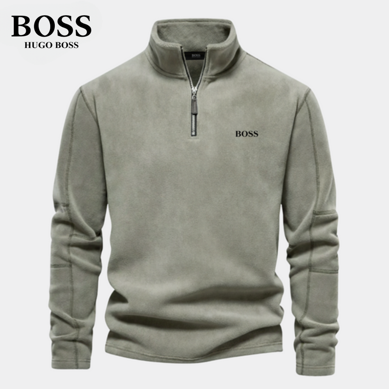 BOSS™ Half Zip Sweatshirt | I Bomull