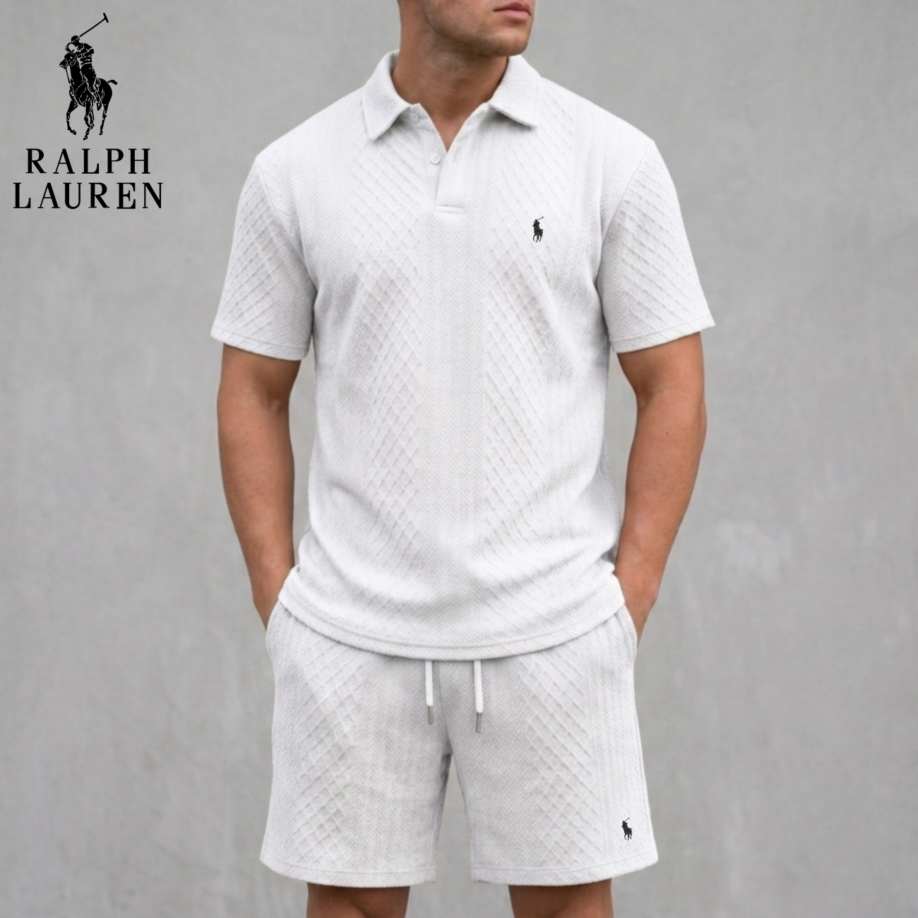 Stickad Pikétröja och Shorts Set || Utförsäljning