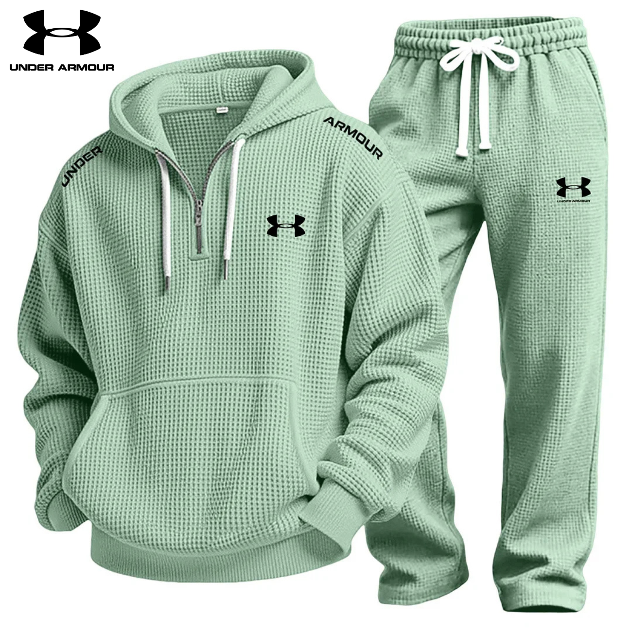 Prestandaset med Våffelstickad Hoodie och Joggingbyxa || Utförsäljning