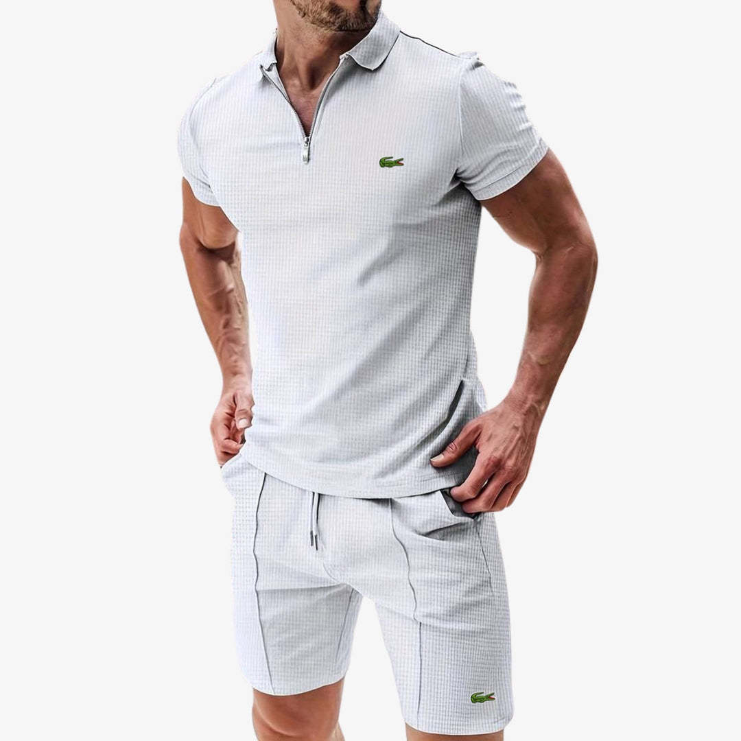 Zip-Polo & Shorts Set - Utförsäljning