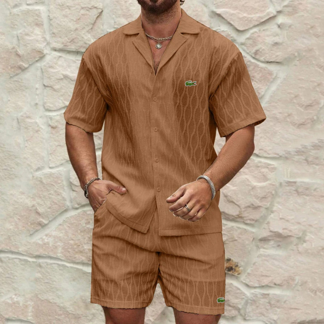 Sommarset Skjorta & Texturerade Shorts - REA