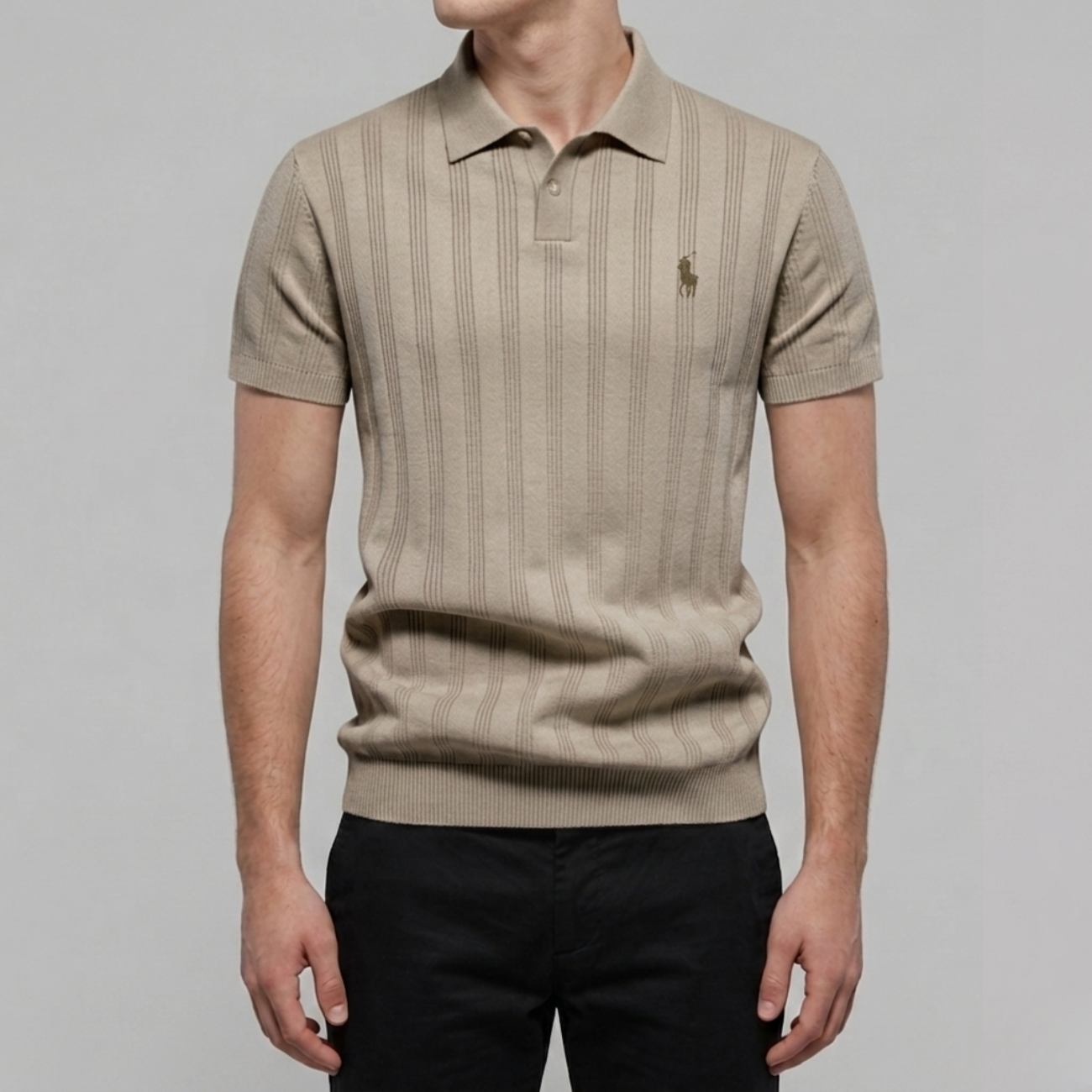 Andningsbar Stickad Polo - Utförsäljning