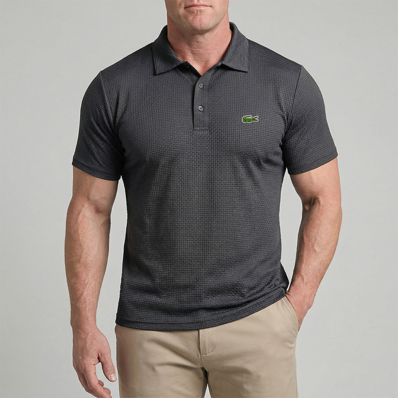Waffle-Weave Tech Polo - Utförsäljning