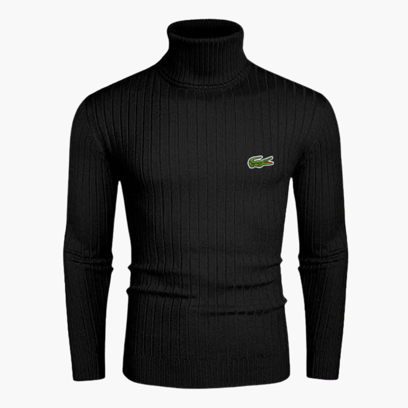 Slim-Fit Stickad Polokrage || Modern Comfort Collection