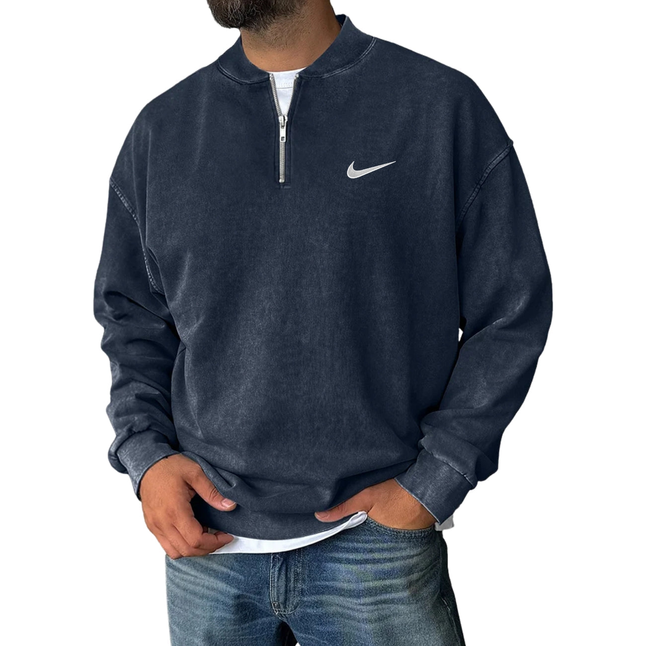Casual Sweatshirt med Halvdragkedja - UTFÖRSÄLJNING