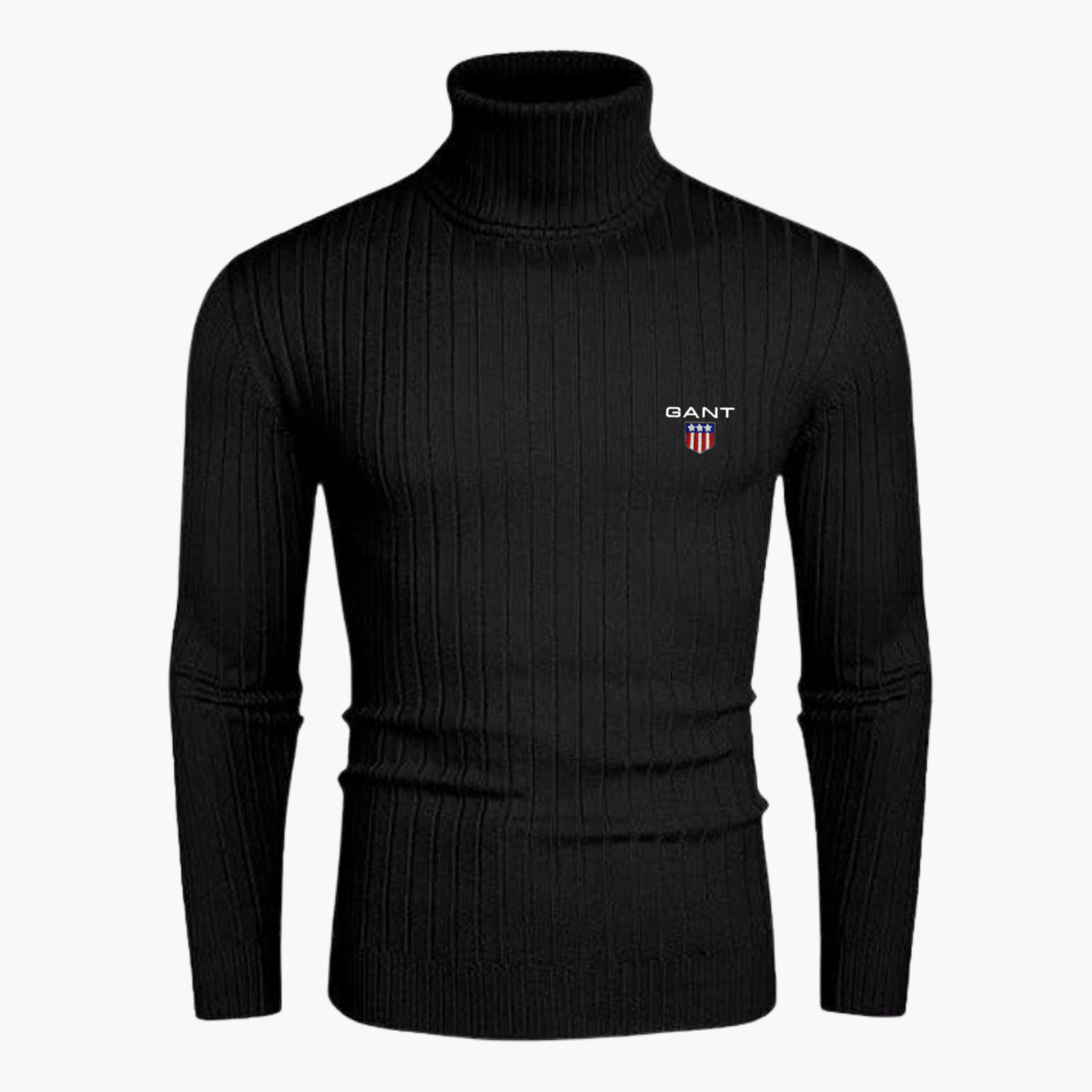 Slim-Fit Stickad Polokrage || Modern Comfort Collection