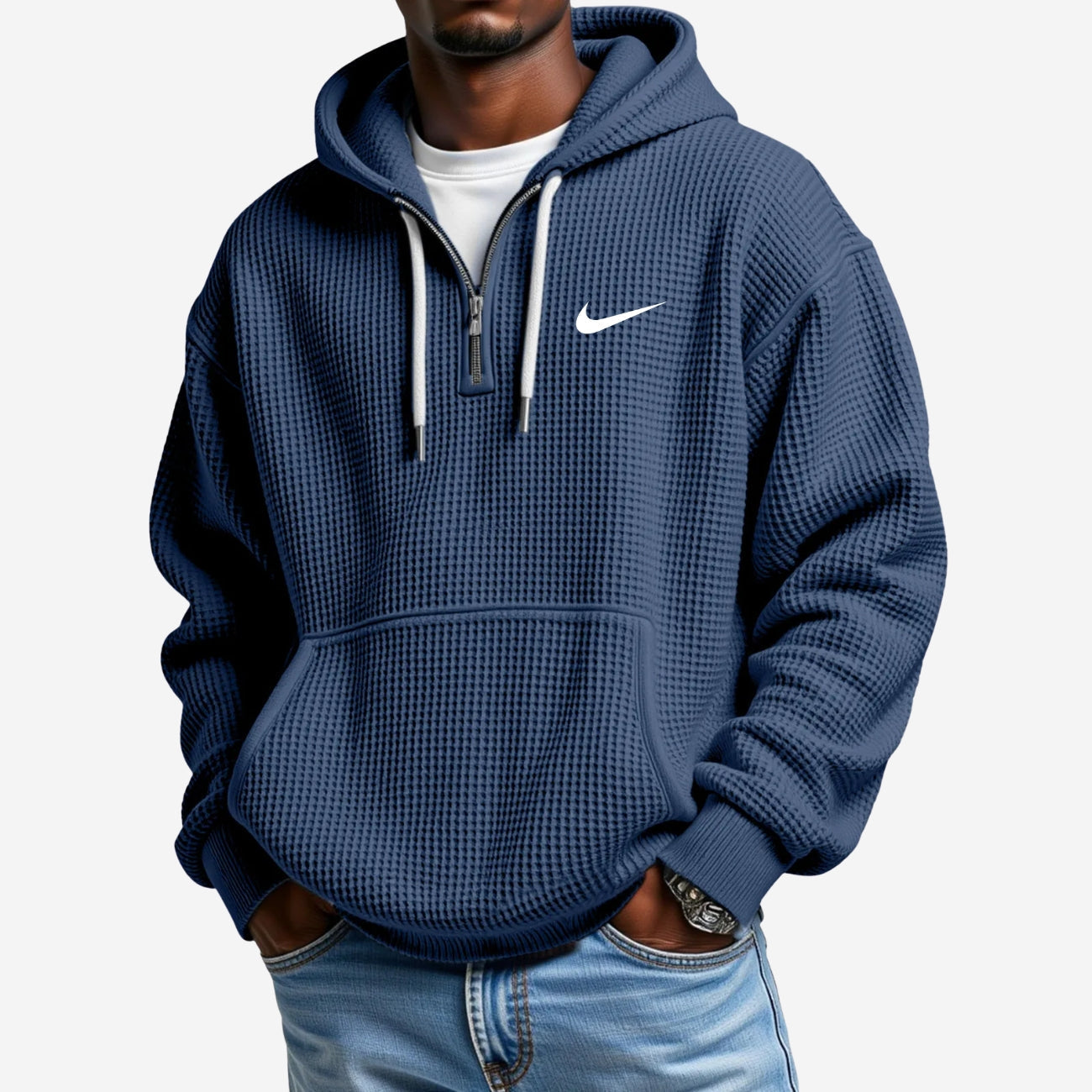 Texturerad Hoodie - UTFÖRSÄLJNINGSPRIS