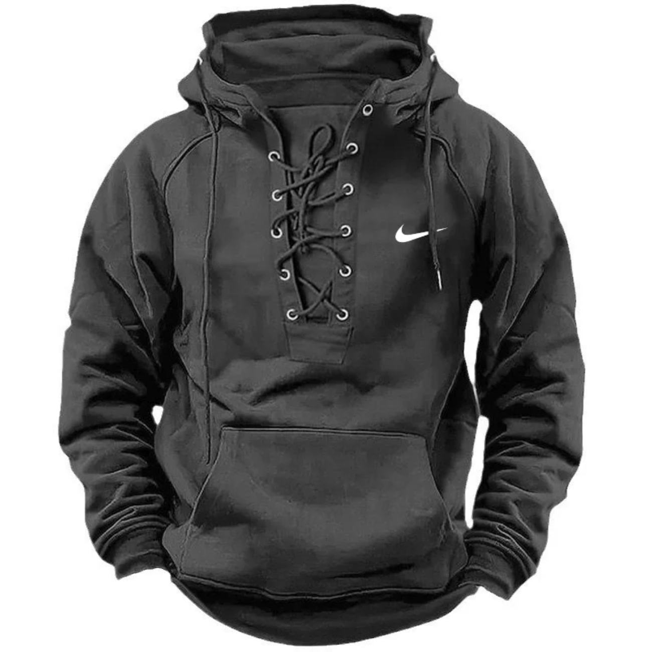 2026 Fritids Hoodie med Snörning - Utförsäljning