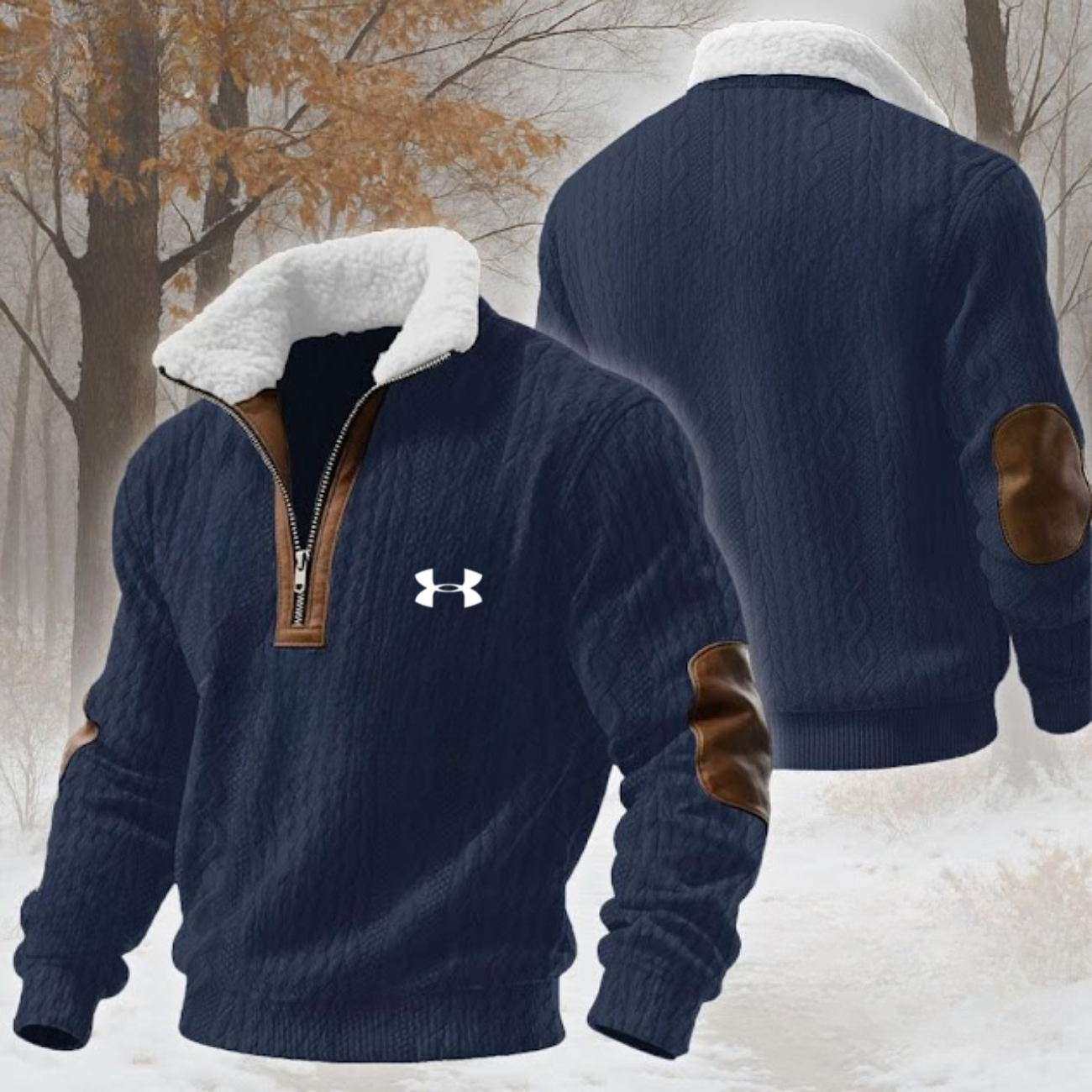 2026 Mysig Ribbad Zip-Up Tröja - Utförsäljning
