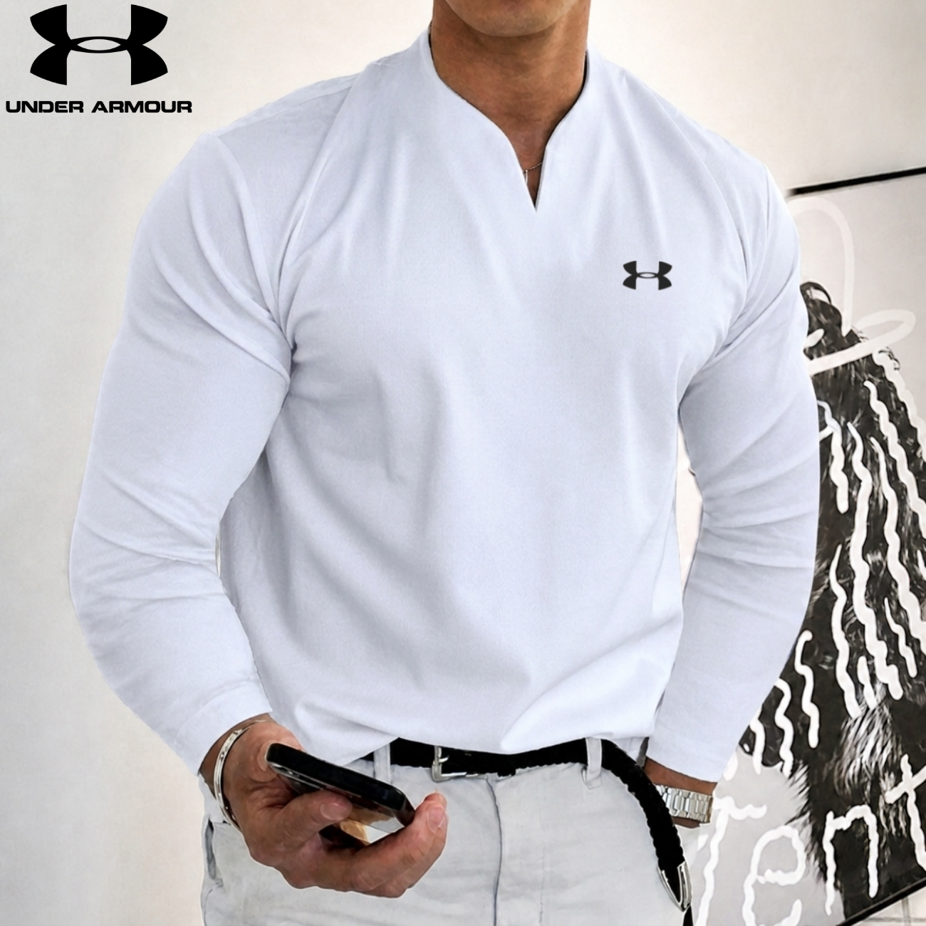 Herr Elite Performance Långärmad Henley || Utförsäljning