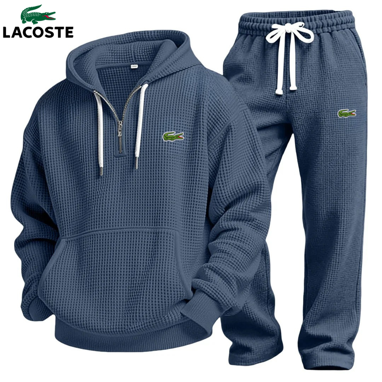 Prestandaset med Våffelstickad Hoodie och Joggingbyxa || Utförsäljning