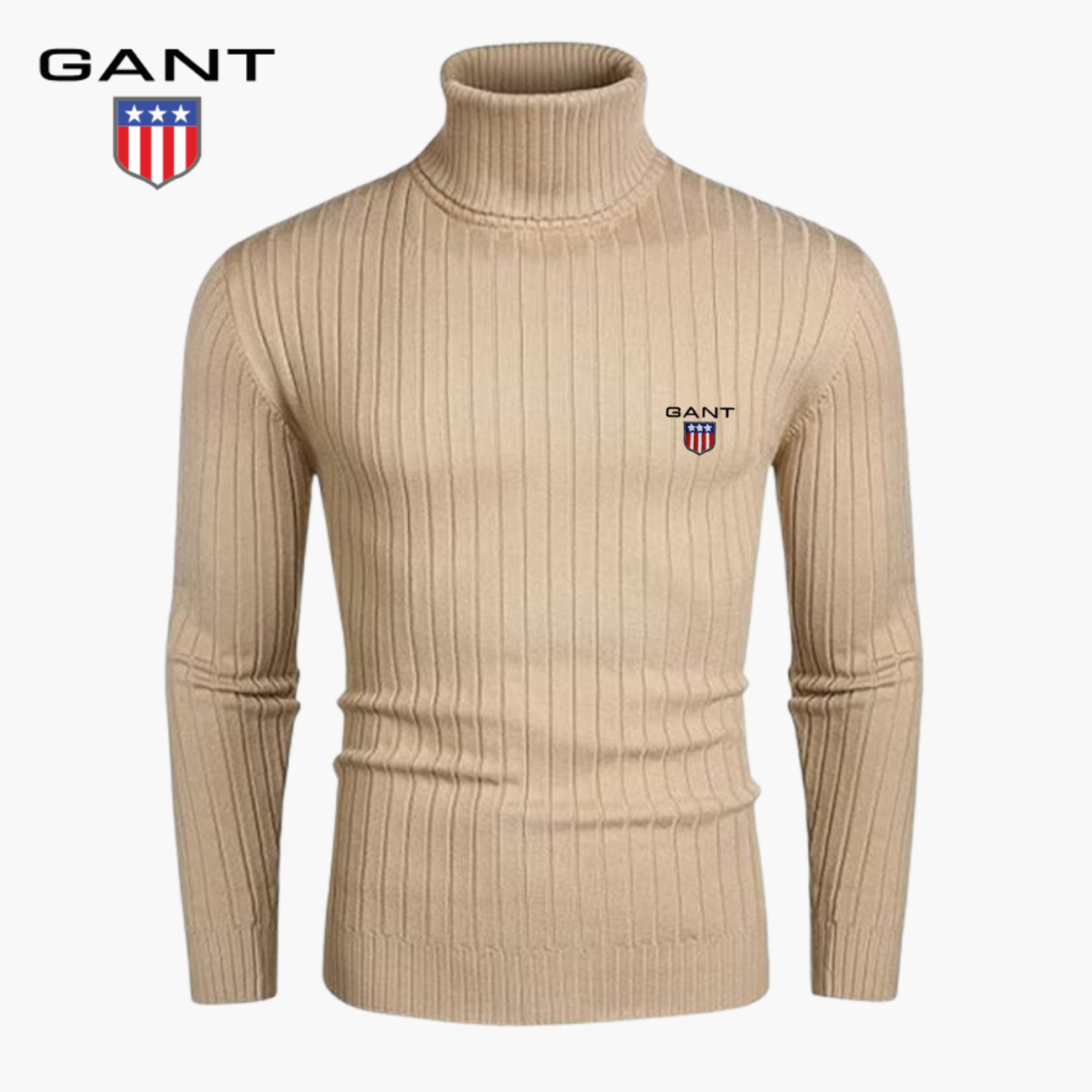 Slim-Fit Stickad Polokrage || Modern Comfort Collection
