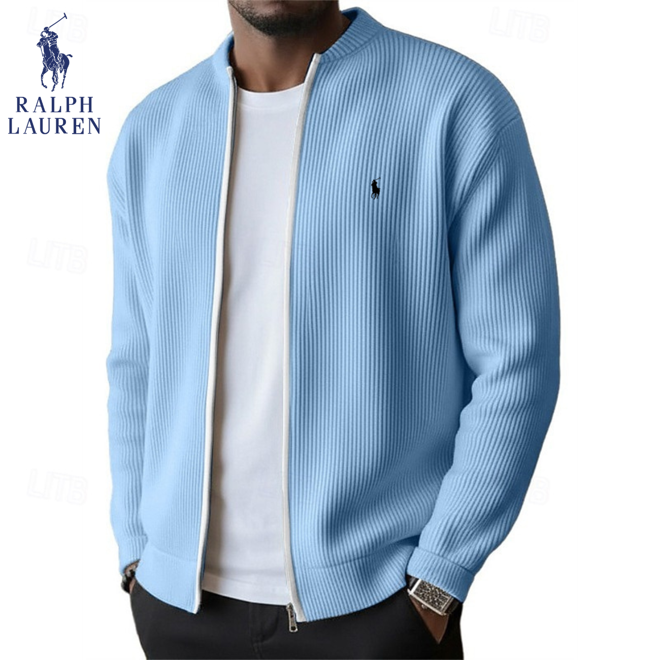 2026 Herrens Ribbade Zip-Up Tröja || Utförsäljning