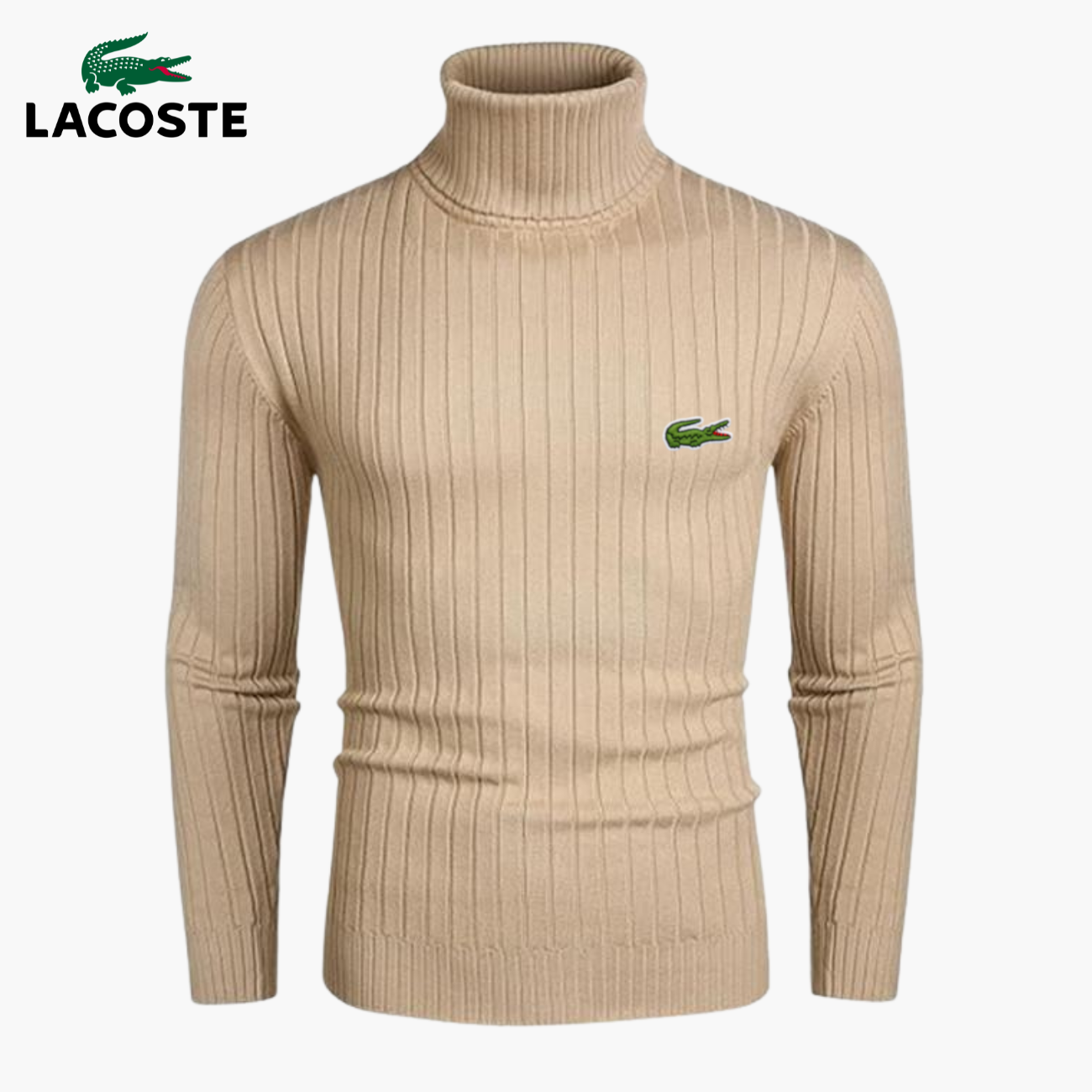 Slim-Fit Stickad Polokrage || Modern Comfort Collection
