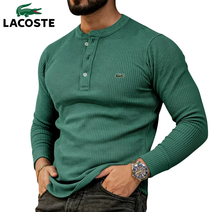 Casual Henley Långärmad Tröja || REA UTGÅENDE VAROR