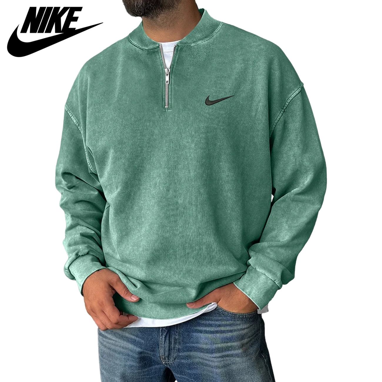 Casual Sweatshirt med Halvdragkedja || UTFÖRSÄLJNING