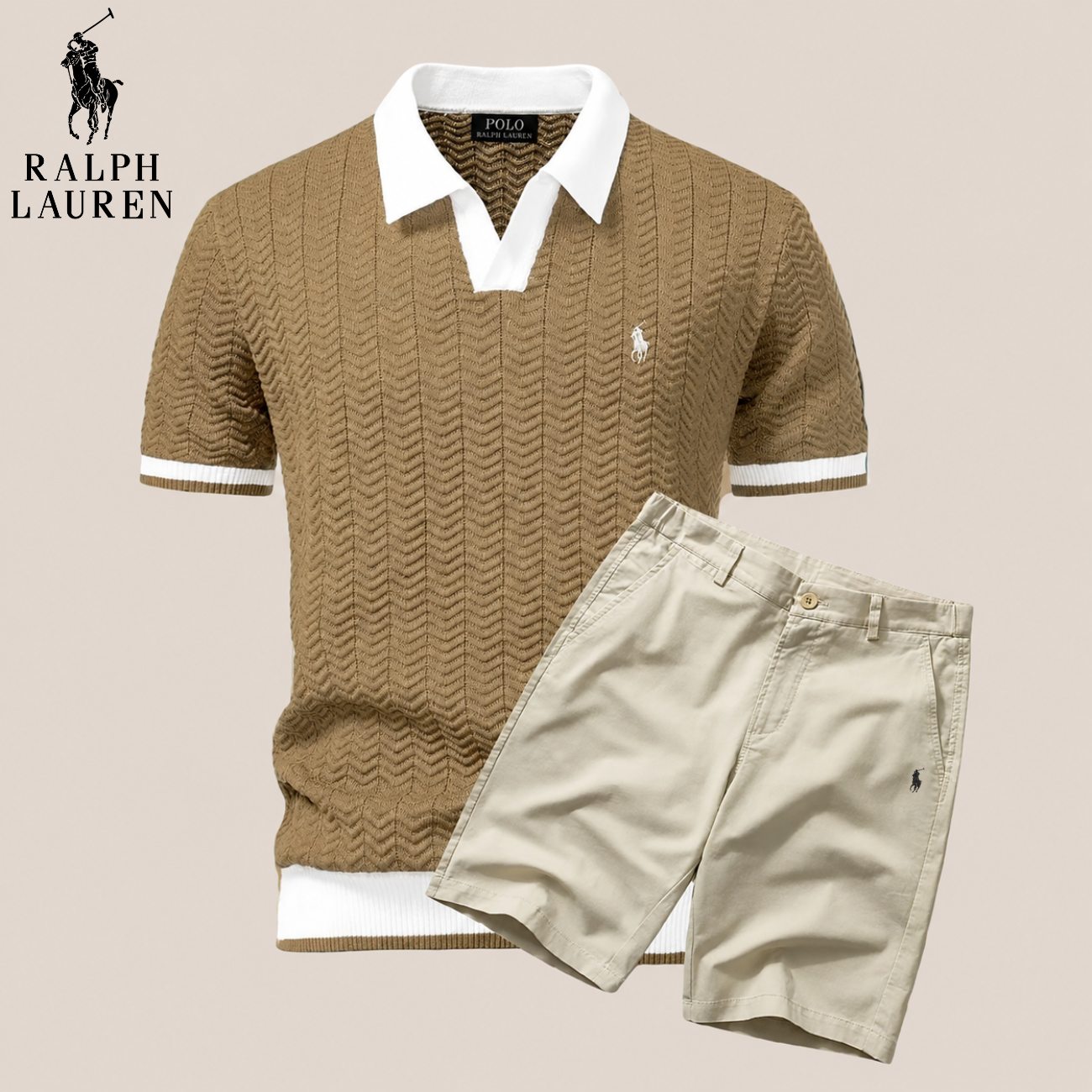 Klassiskt Stickad Polo-set || Utförsäljning