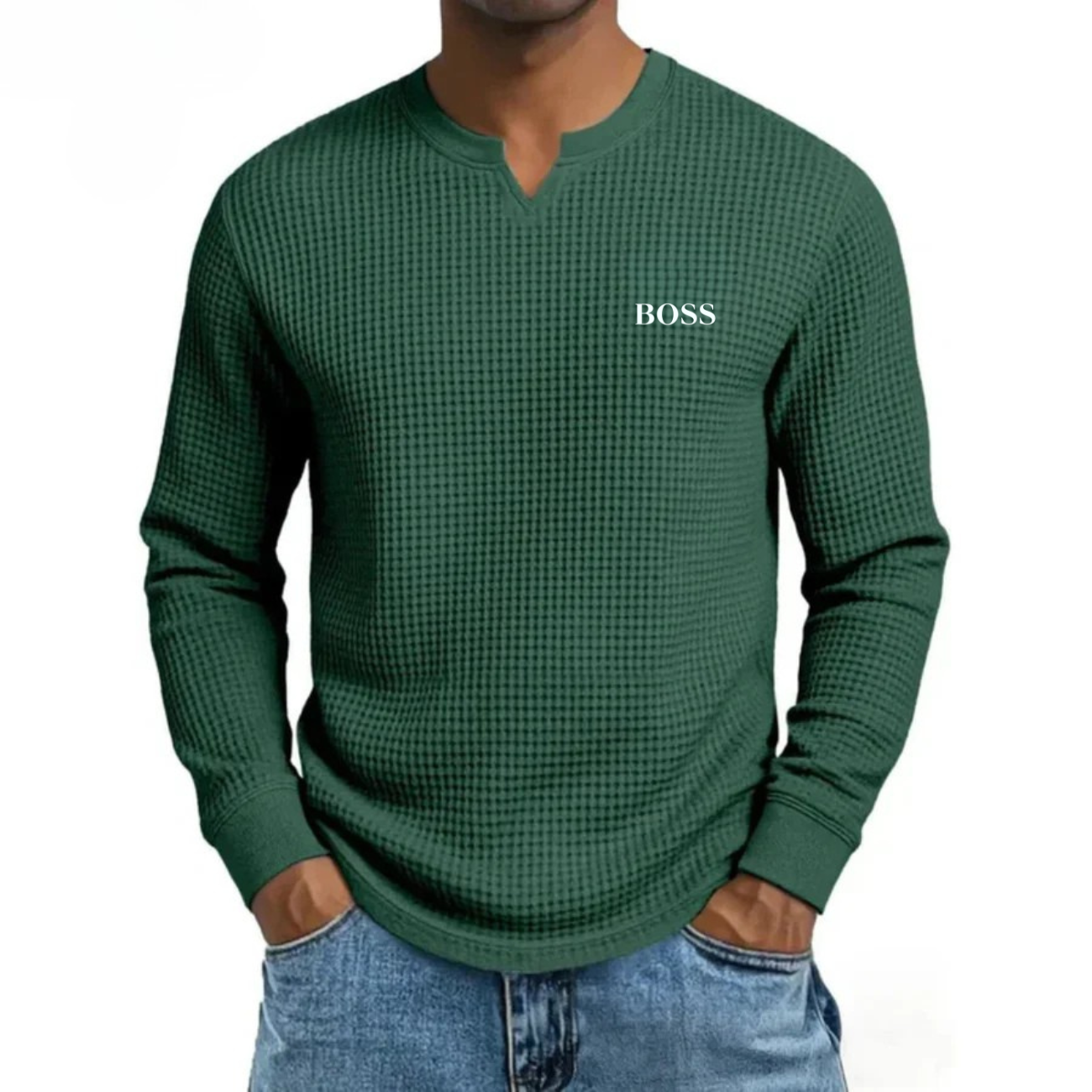 2026 Våffelstickad tröja i smart casual-stil - Begränsad Upplaga