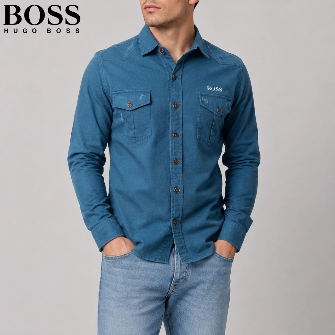Modern Denimskjorta || Utförsäljning