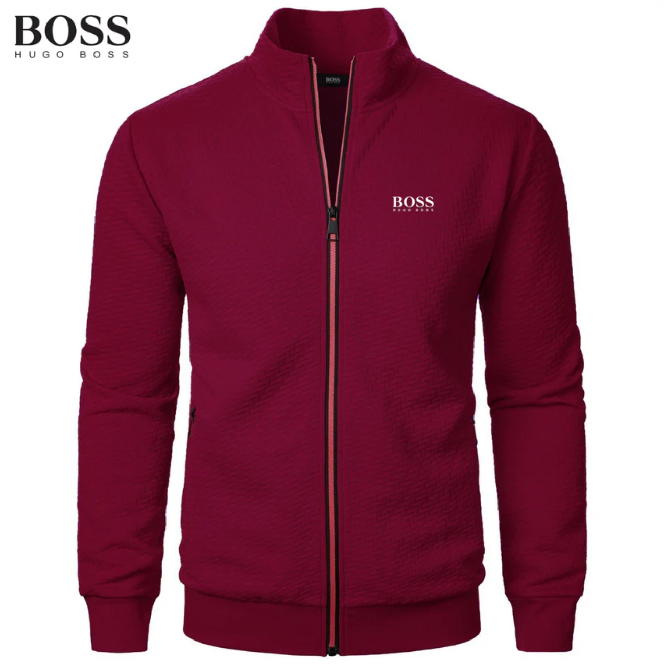 2026 Texturerad Zip-up Jacka || Utförsäljning