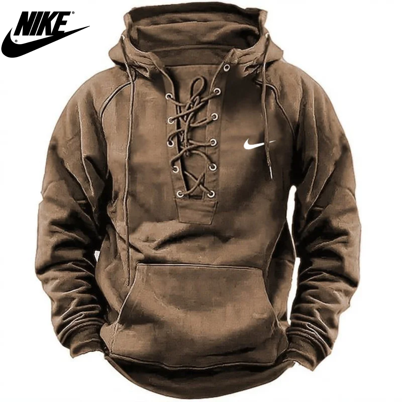 2026 Fritids Hoodie med Snörning || Utförsäljning