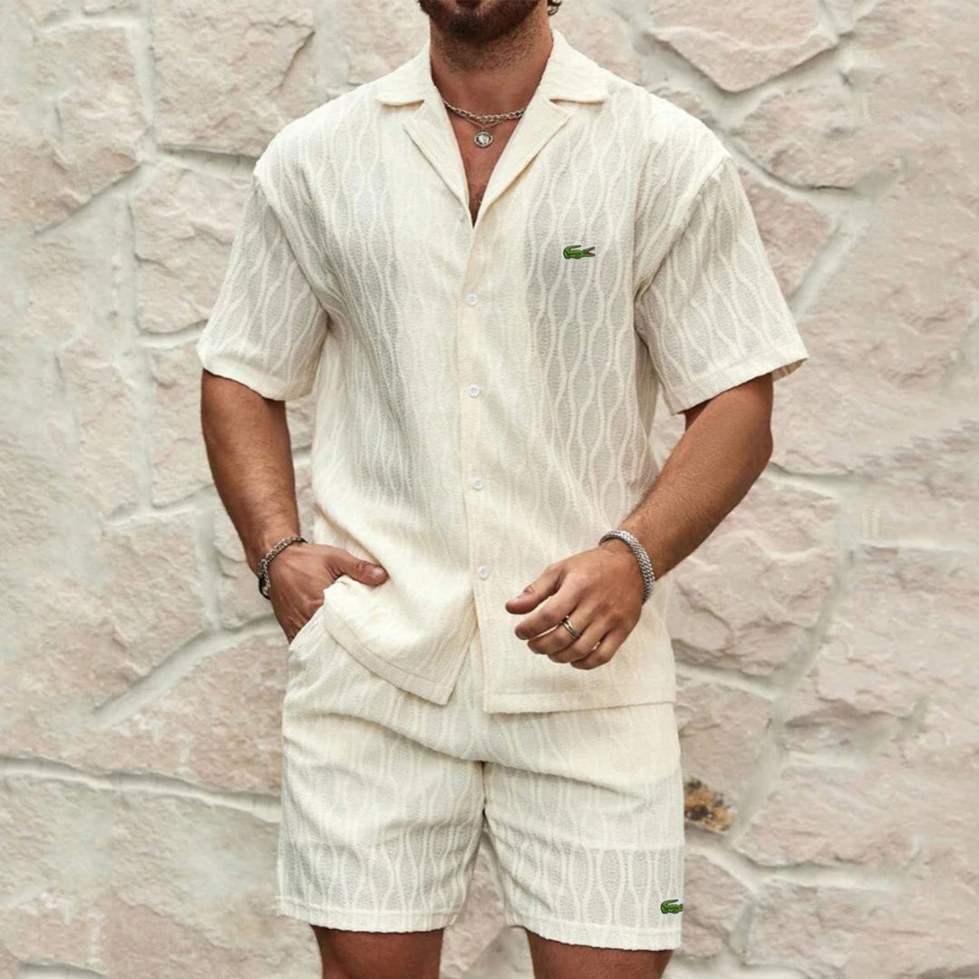 Sommarset Skjorta & Texturerade Shorts - REA