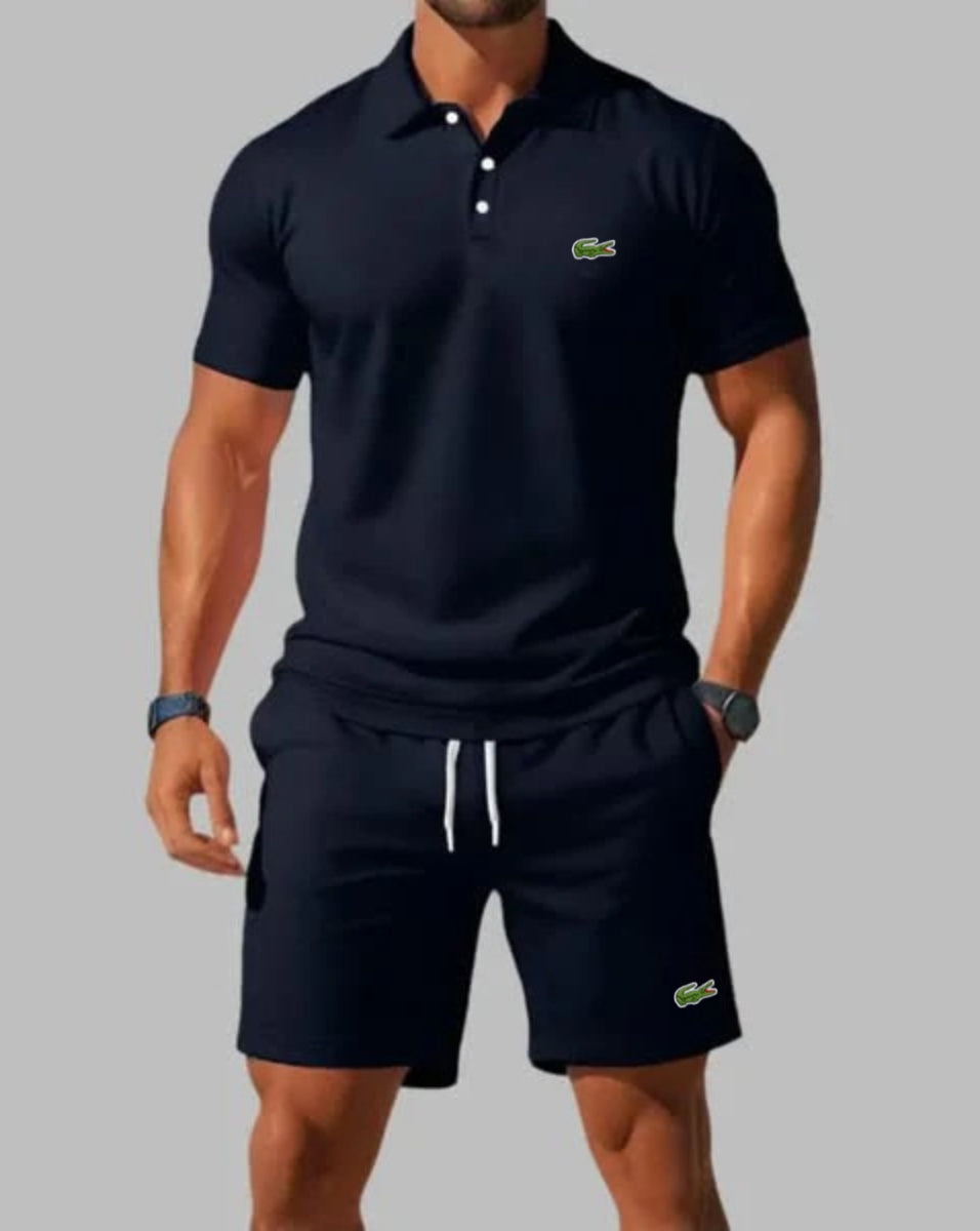 Avslappnat Sommarset - Pikétröja & Shorts