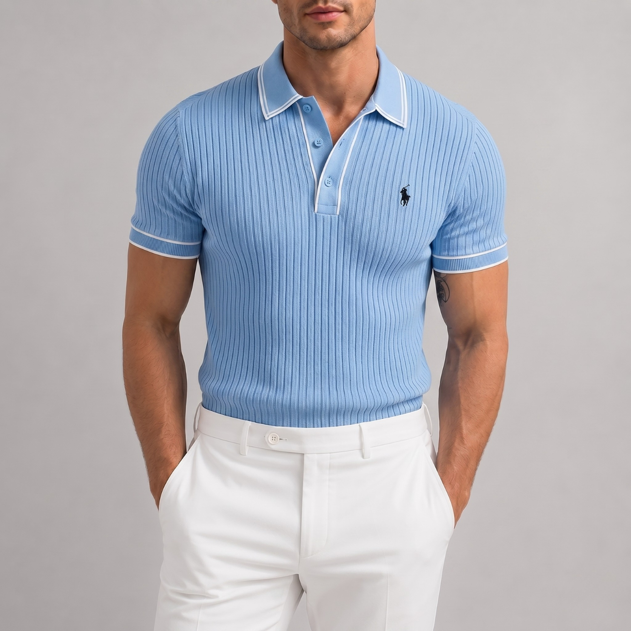 Core Luxe Ribbed Polo - Utförsäljning