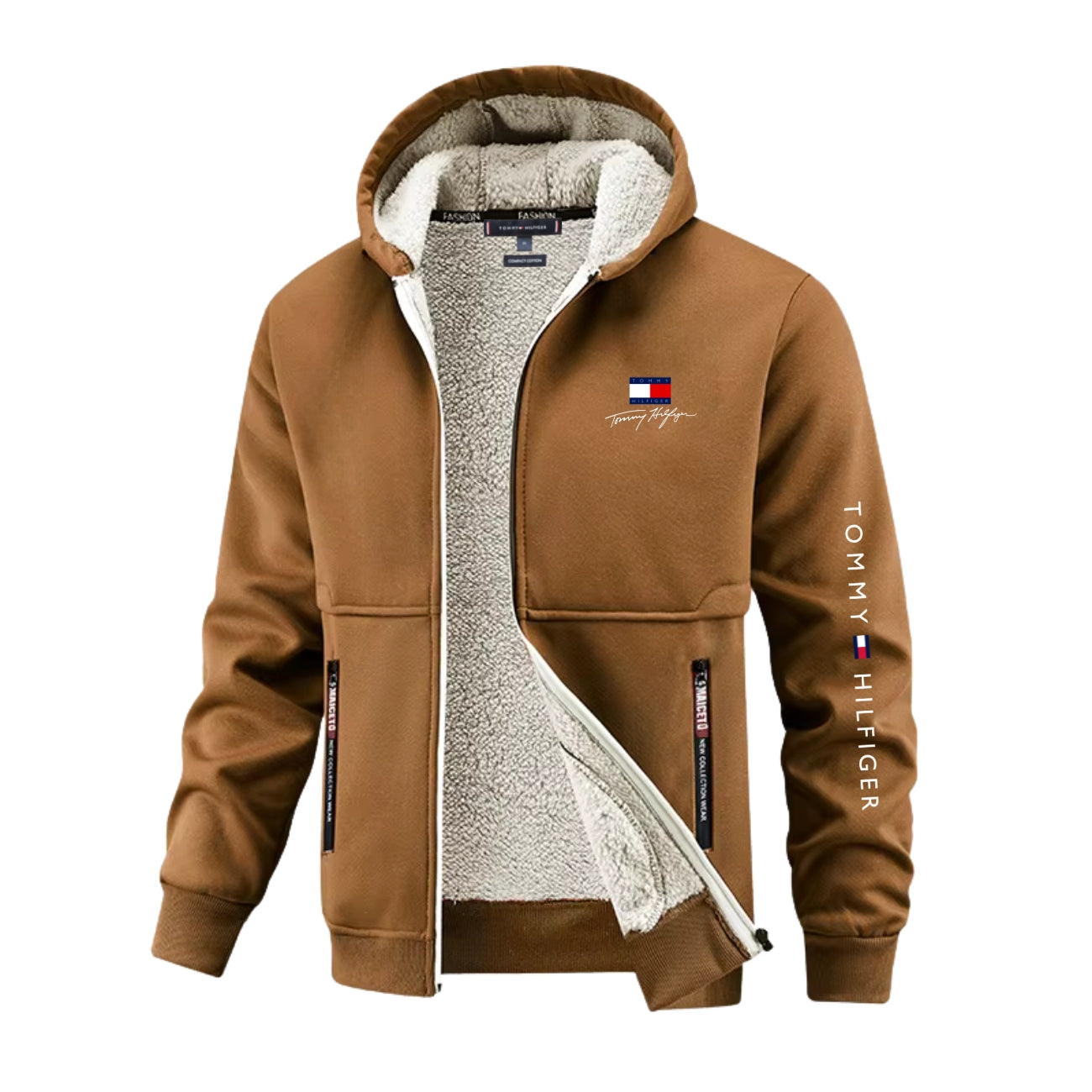 Zip-hoodie med sherpa-foder - Utförsäljning