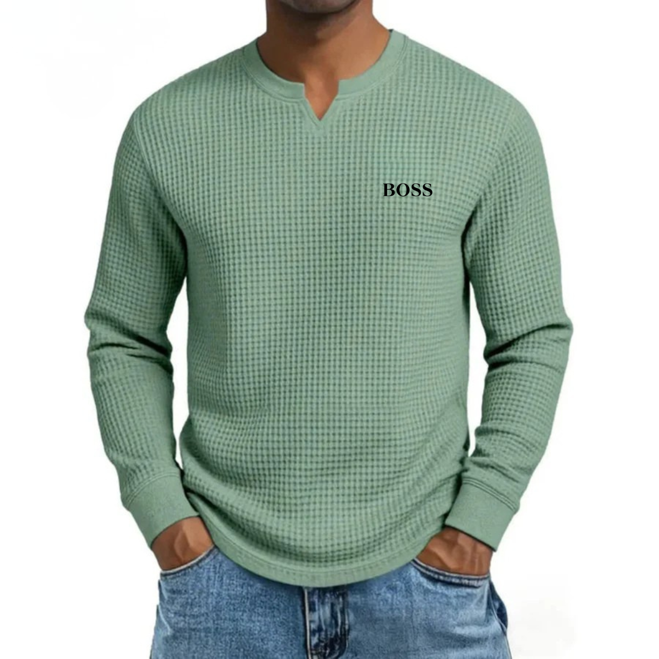 2026 Våffelstickad tröja i smart casual-stil - Begränsad Upplaga