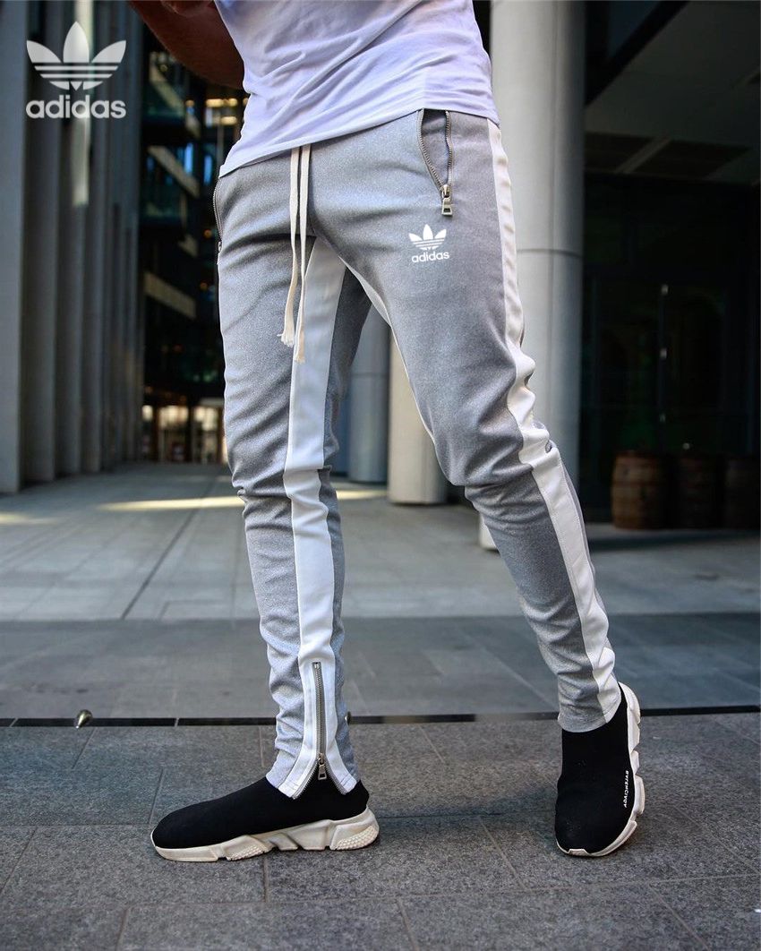 Tvåfärgade Joggingbyxor med Dragkedjor || Streetwearstil