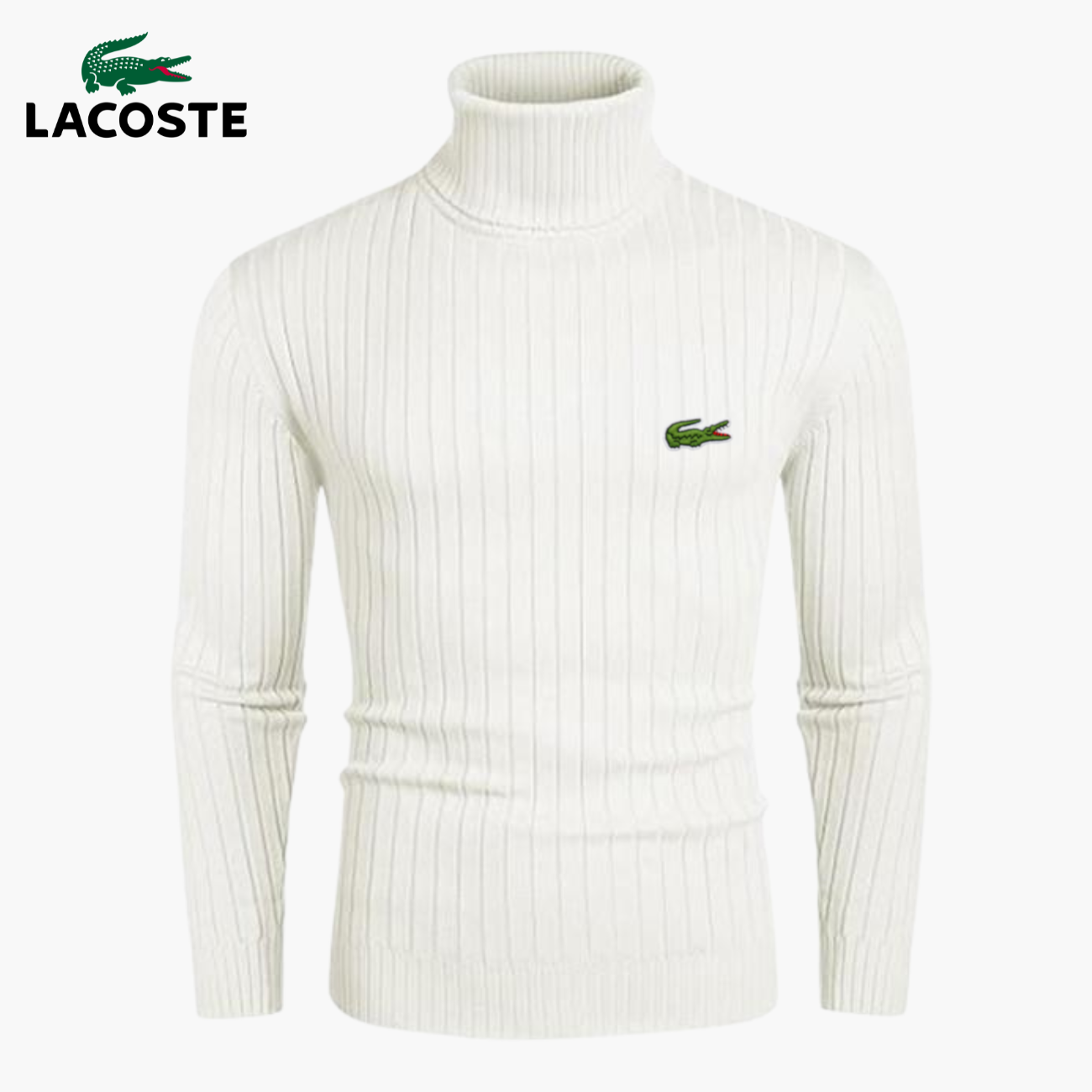 Slim-Fit Stickad Polokrage || Modern Comfort Collection