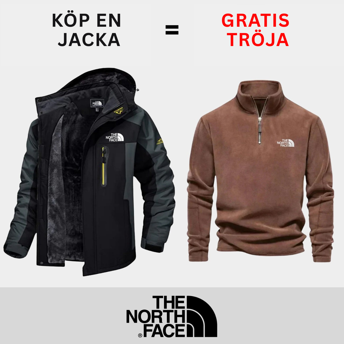 Isolerad utomhusjacka + Gratis tröja || Erbjudande under begränsad tid