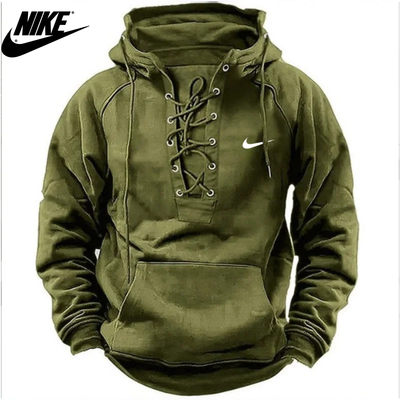2026 Fritids Hoodie med Snörning || Utförsäljning