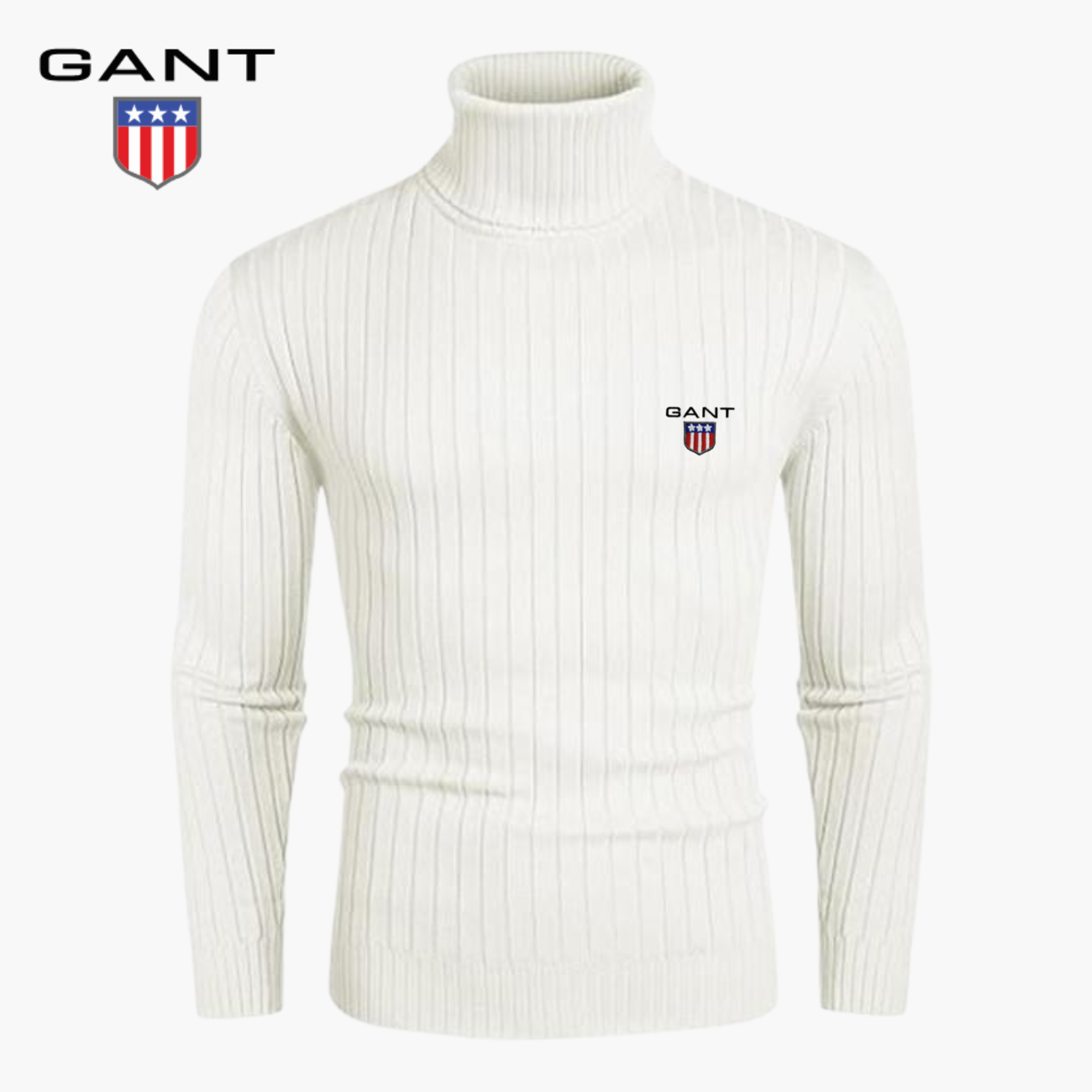 Slim-Fit Stickad Polokrage || Modern Comfort Collection