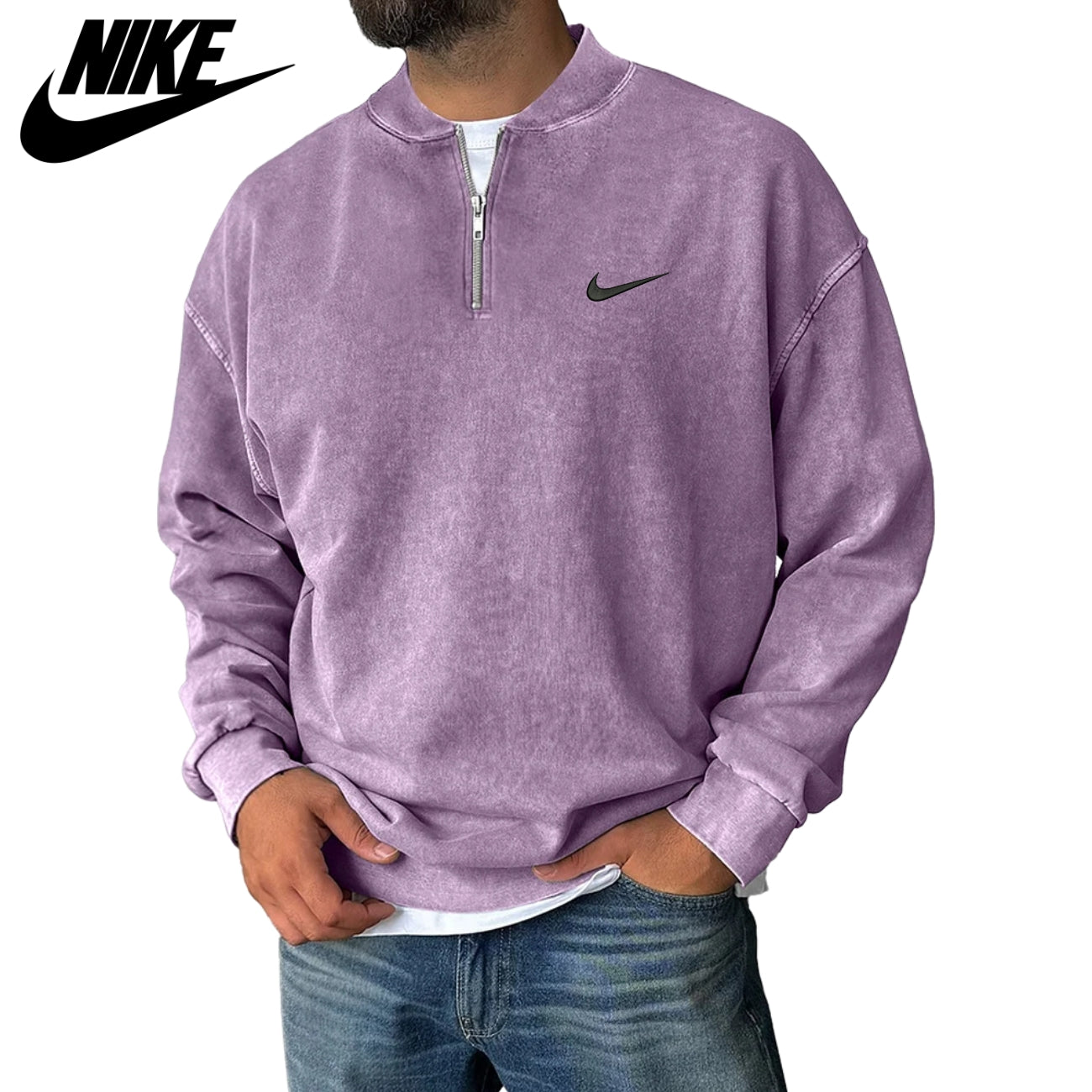 Casual Sweatshirt med Halvdragkedja || UTFÖRSÄLJNING